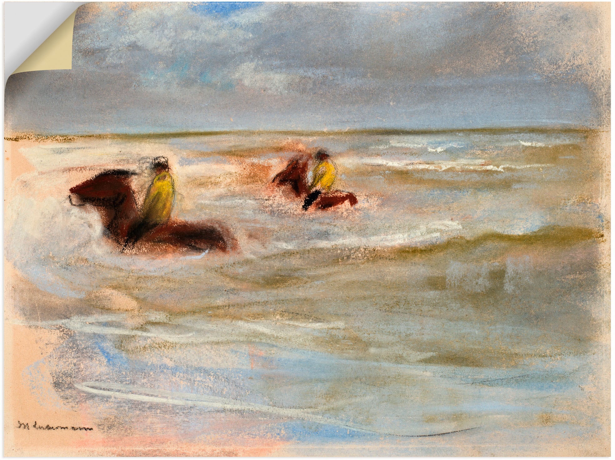Artland Wandbild »Reiter am Strand (Stalljungen)«, Reitbilder, (1 St.), als Alubild, Leinwandbild, Wandaufkleber oder Poster in versch. Größen