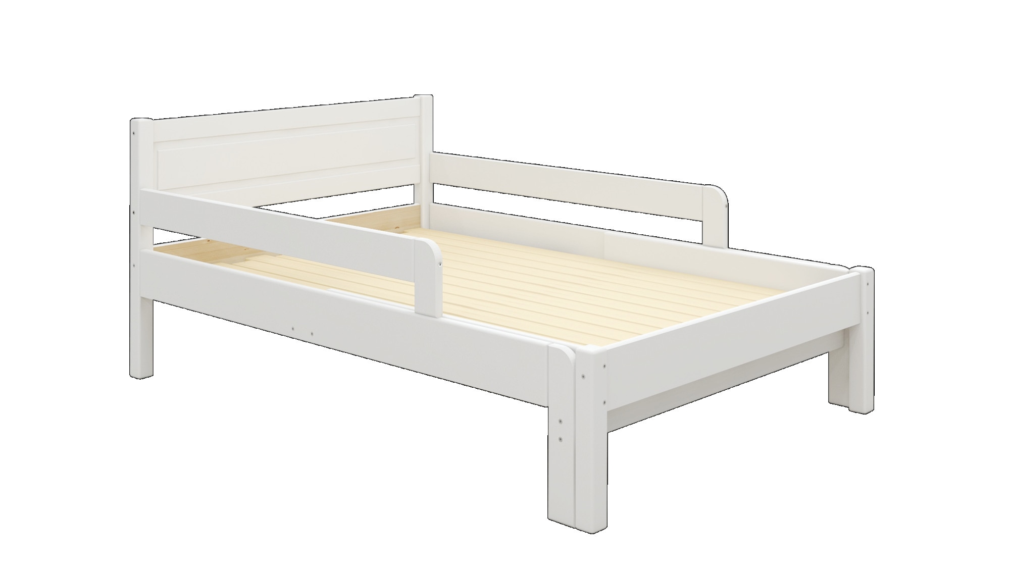 Home affaire Kinderbett »Hero, Massivholzbett, ausziehbar von 140 bis 200 cm, FSC®« 90cm Breite, 140-200cm Liegefläche,  massive Kiefer, mit Lattenrost, zeitlose Optik,  Rausfallschutz