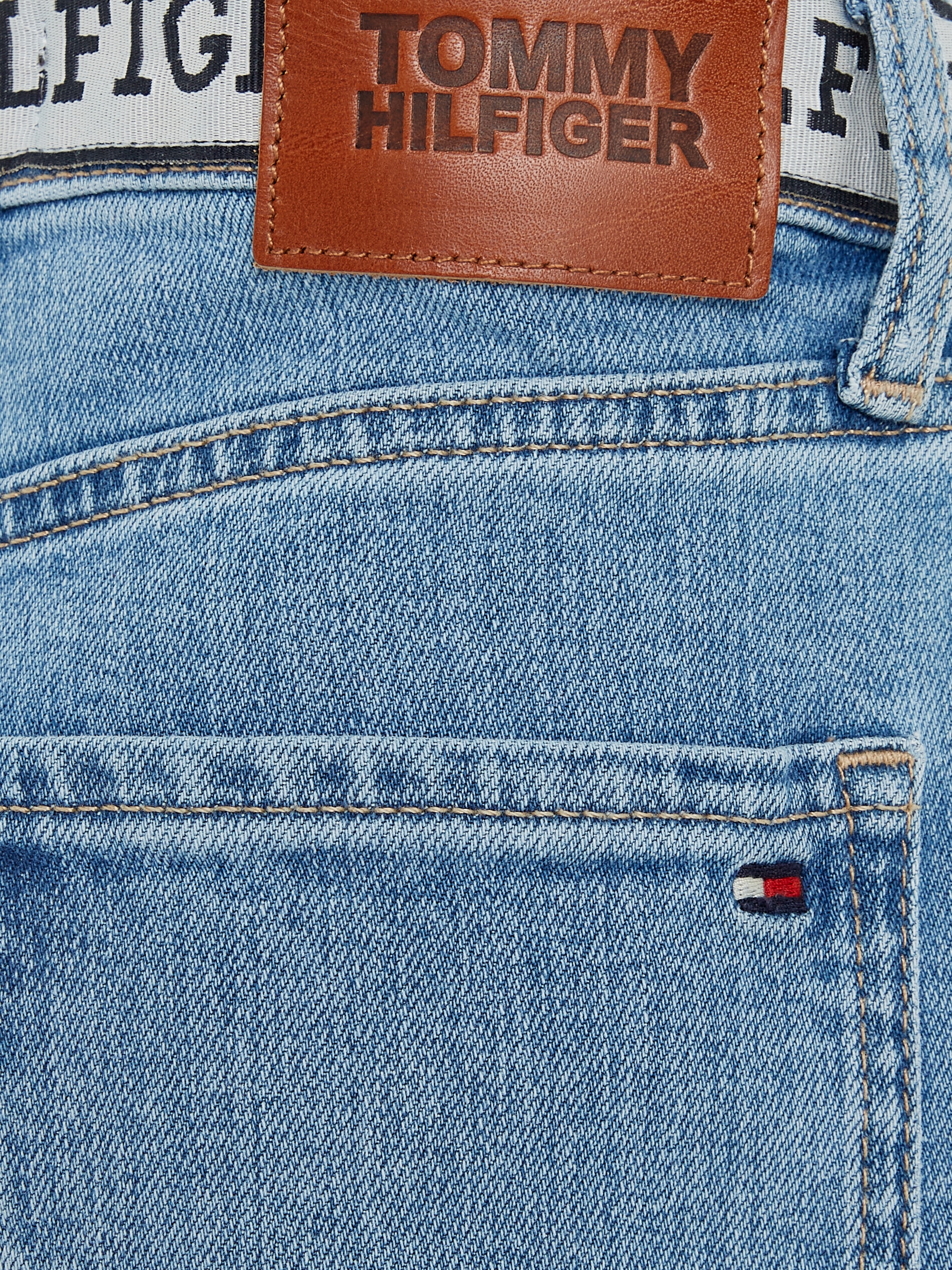 Tommy Hilfiger Straight-Jeans »ARCHIVE RECONSTRUCTED MID WASH«, mit Logoschriftzug am Bund