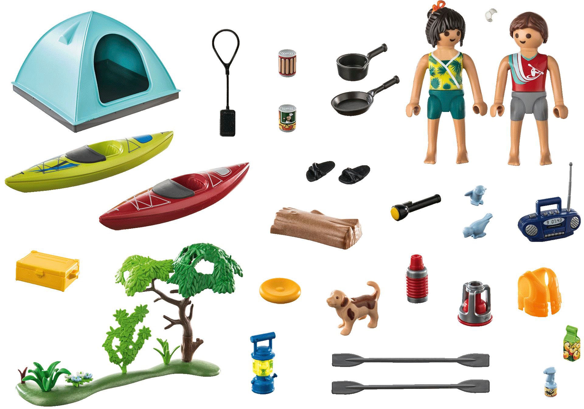 Playmobil® Konstruktions-Spielset »Zelten (71425), Family & Fun«, (54 St.)