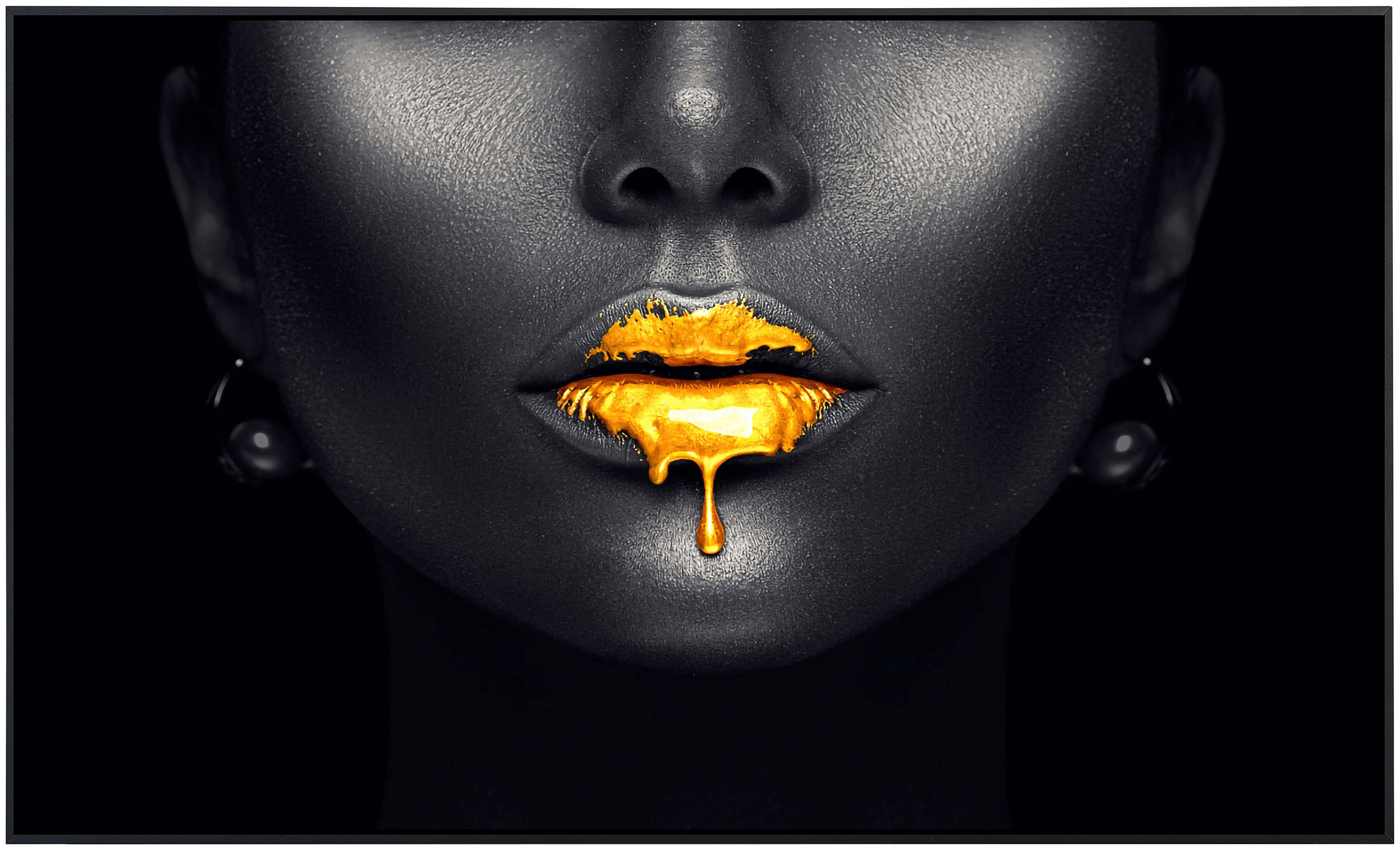 Papermoon Infrarotheizung »Abstraktes goldenes Make up«, sehr angenehme Str günstig online kaufen