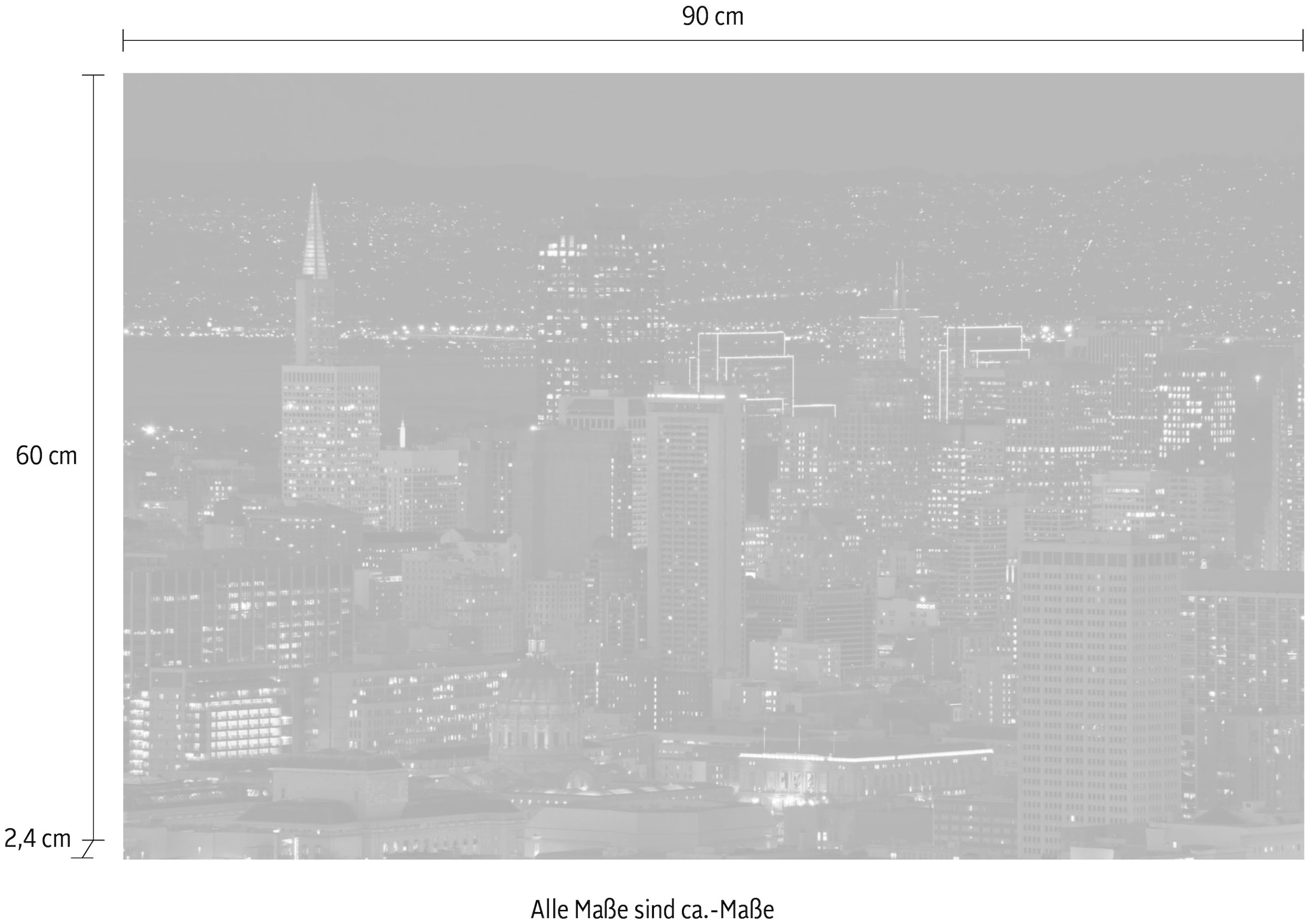 queence Acrylglasbild »Stadt« Elemente der Architektur | Gebäude | Himmel | Skyline | Städte Fine Art-Print in Galeriequalität