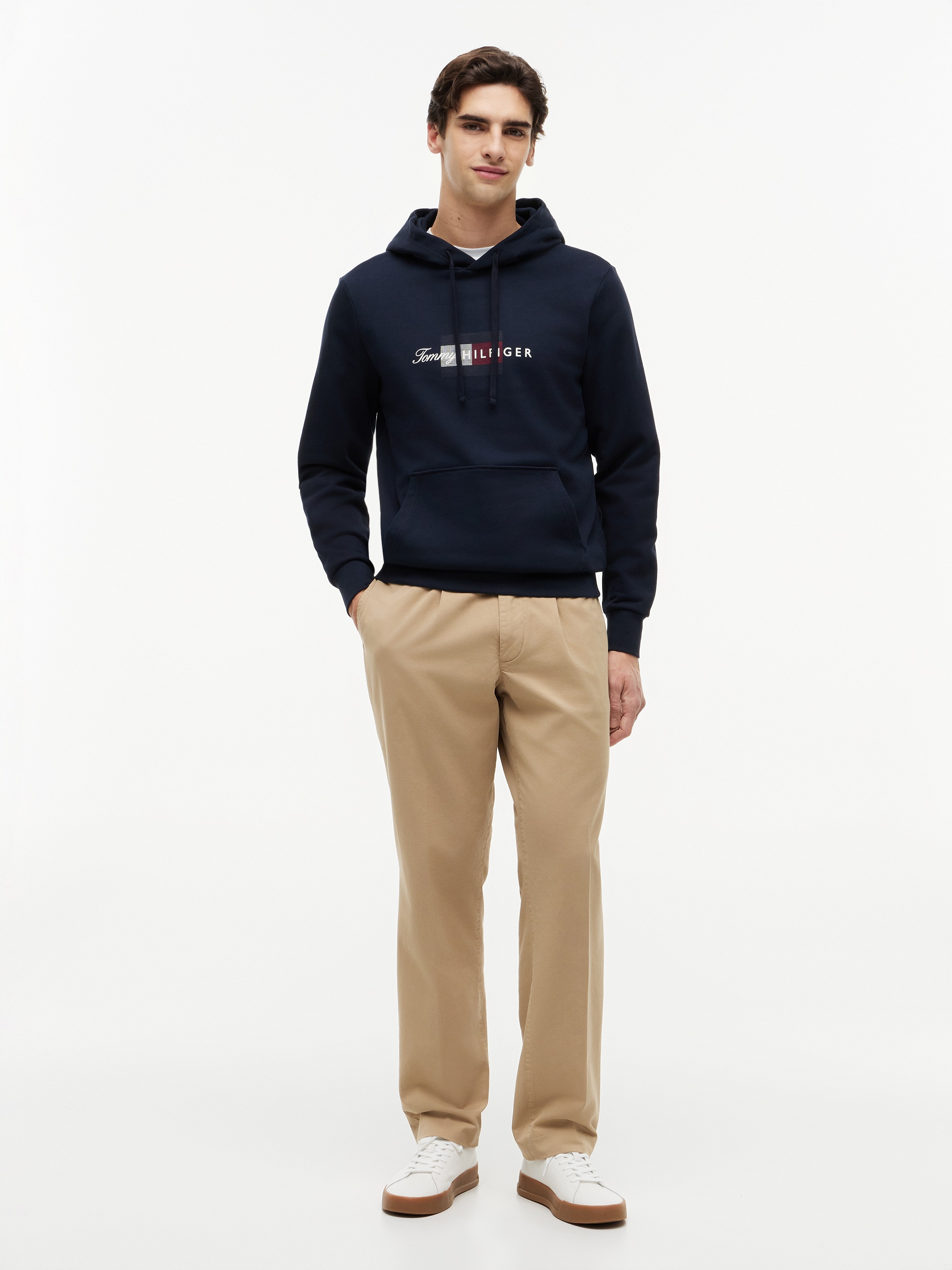 Tommy Hilfiger Hoodie »SCRIPT FLAG HOODIE«, mit Flag-Grafik und Tunnelzug
