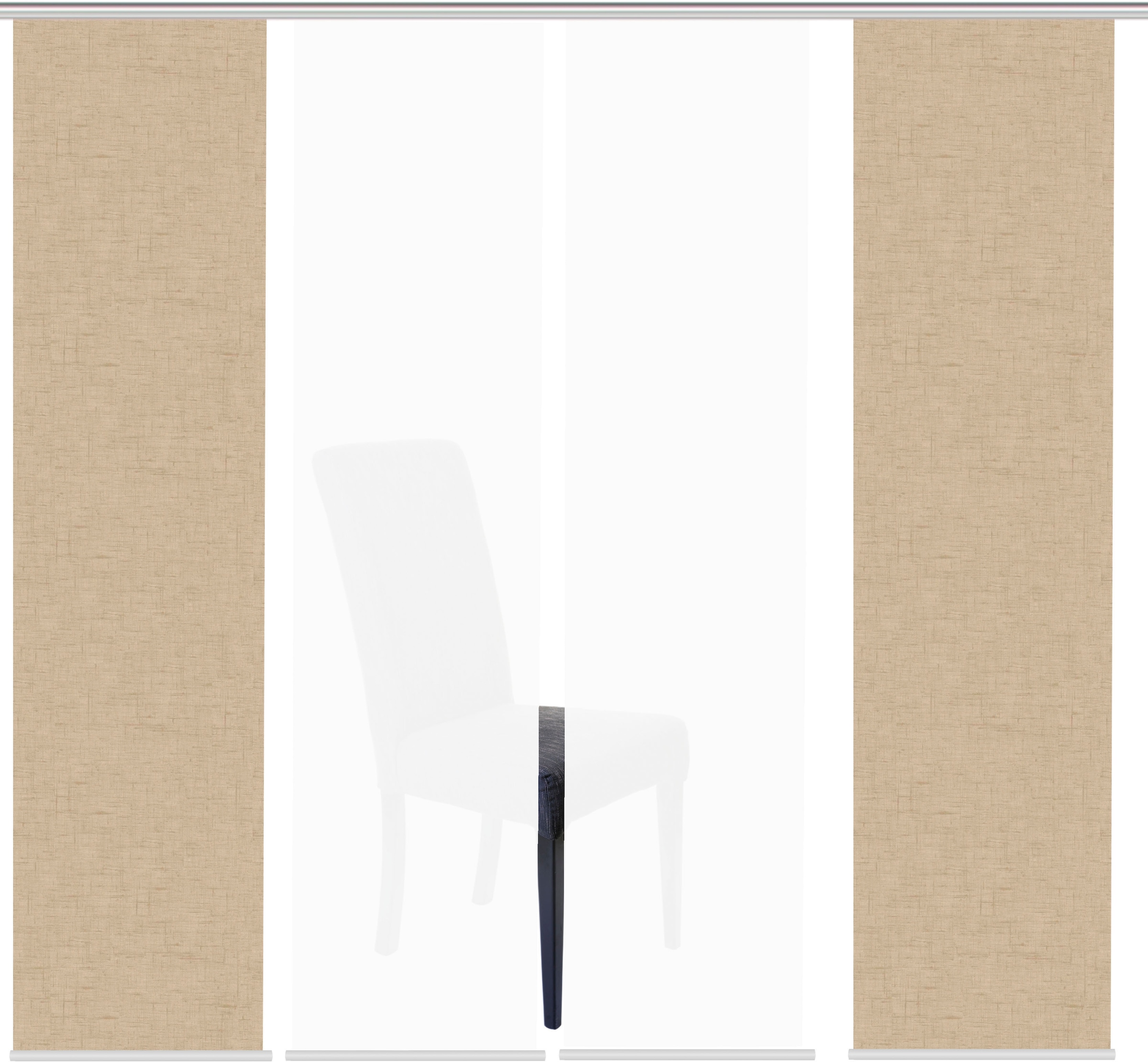 HOME WOHNIDEEN Schiebegardine »PIVE 4er SET«, (4 St.), Schiebevorhang Digidruck 4er Set PIVE