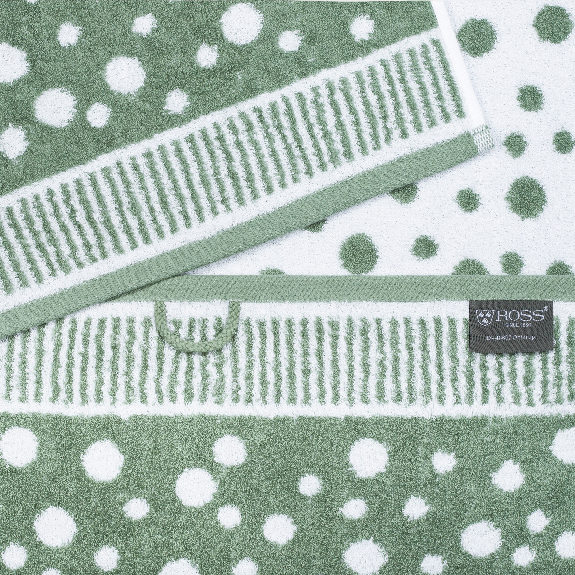 ROSS Handtücher »Punkte, allover« aus feinster Baumwolle