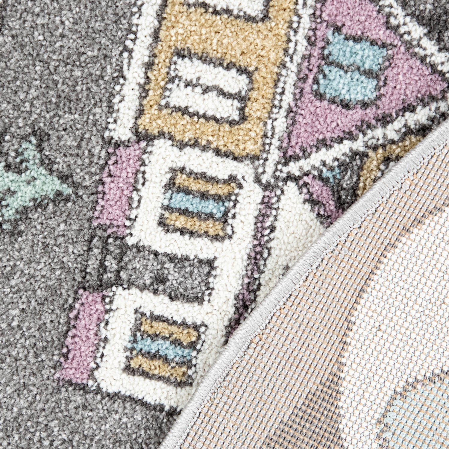 Paco Home Kinderteppich »Volta 320«, rund, 16 mm Höhe, Kurzflor, Straßen-Spiel-Teppich, Kinderzimmer