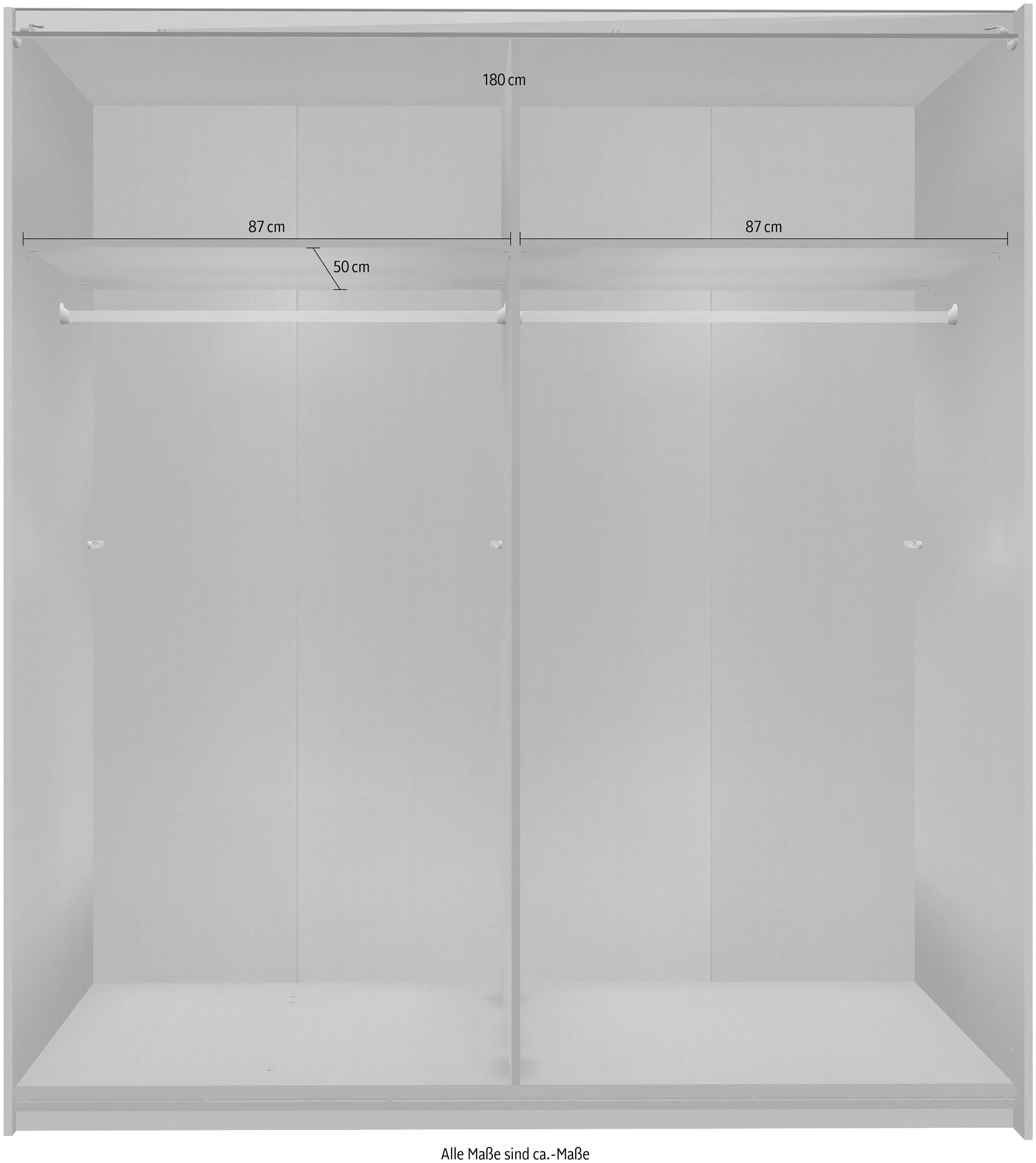 Wimex Schwebetürenschrank »Lüneburg«, mit Akustiklamellen Optik, 180cm breit