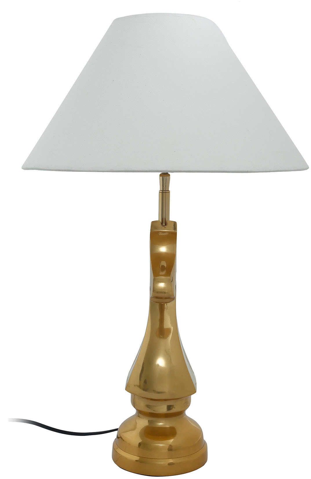 Kayoom Tischleuchte »Tischlampe Bishop 125«, 1 flammig, Leuchtmittel E27 | ohne Leuchtmittel, mit dekorativem Schah-Pferd-Sockel aus Metall, mit Stoffschirm