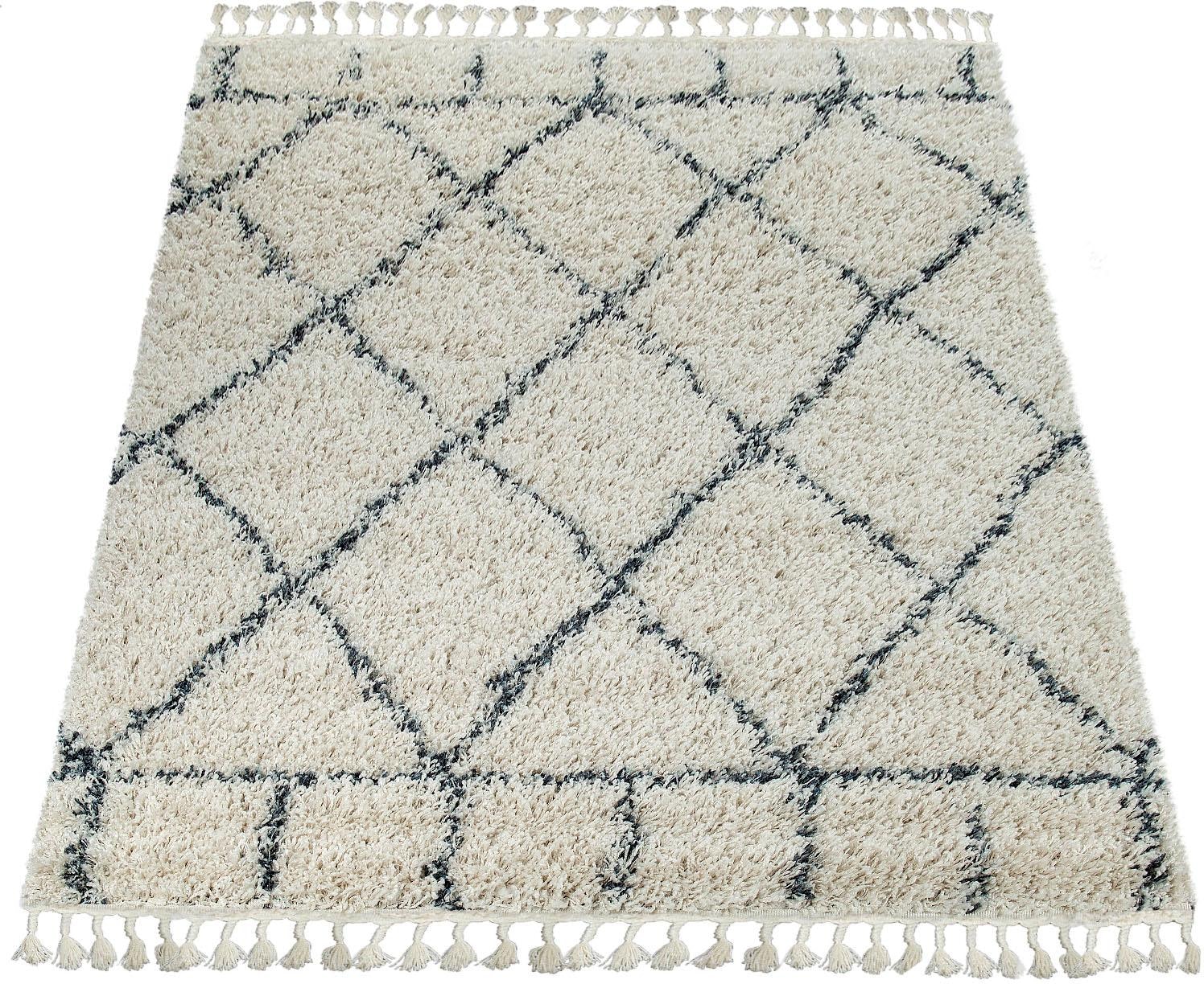 Hochflor-Teppich »Nador 755«, rechteckig, 54 mm Höhe, weicher Shaggy mit Rauten Design...