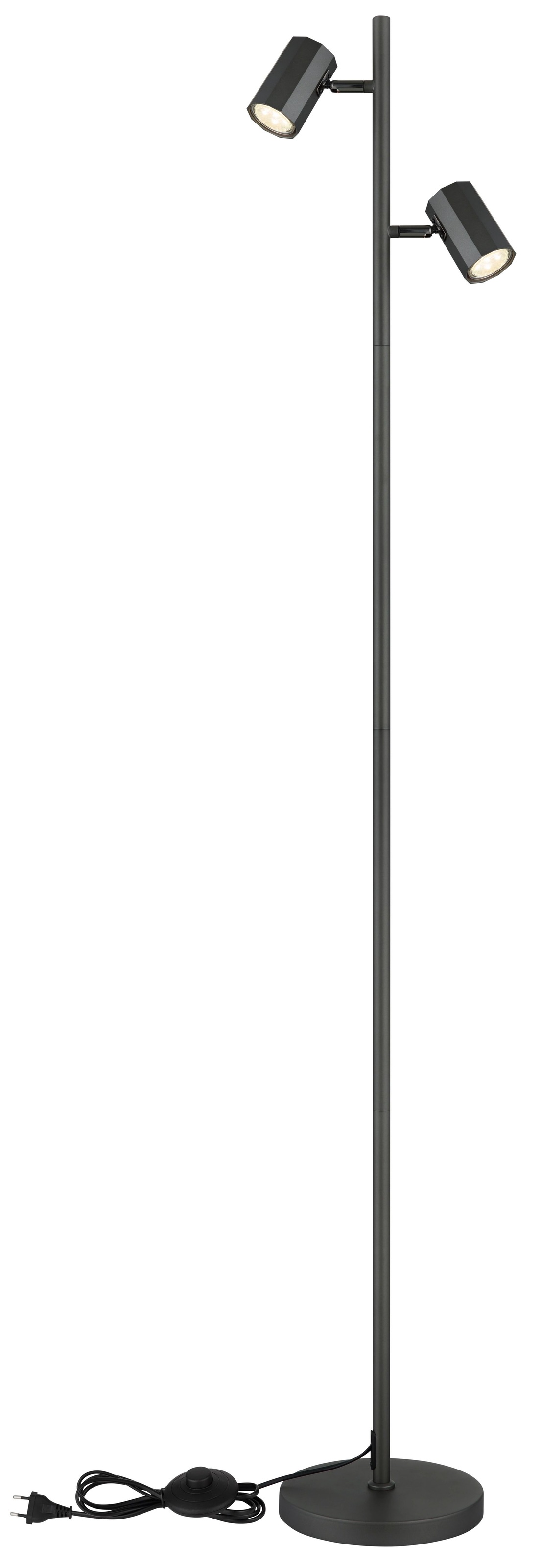 GLOBO LIGHTING Stehlampe »JAMES«, Leuchtmittel GU10 | ohne Leuchtmittel, Fußtrittschalter im Kabel