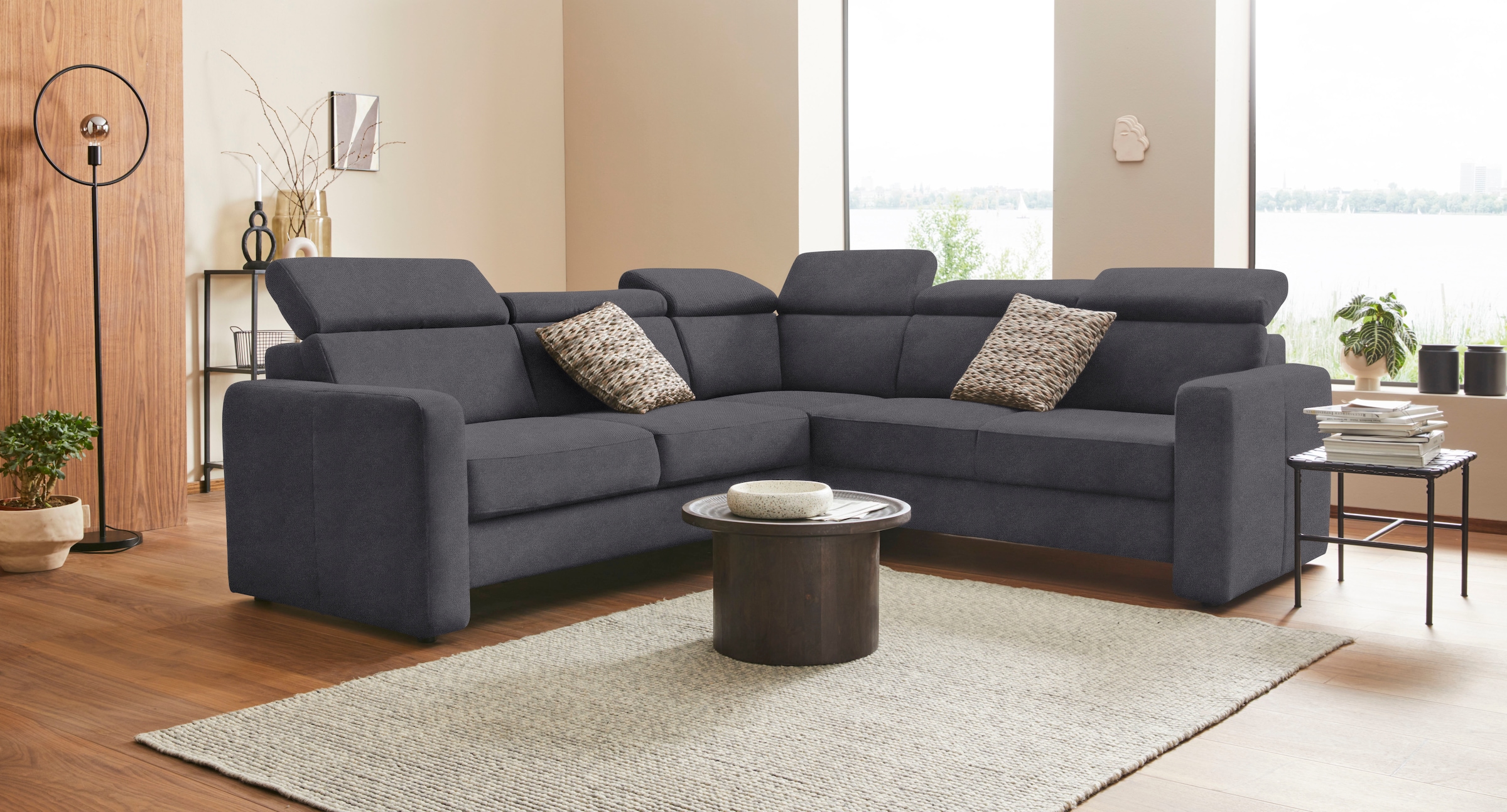 sit&more Ecksofa »Bologna L-Form«, Kopfteilverstellung, wahlweise mit Bettf günstig online kaufen