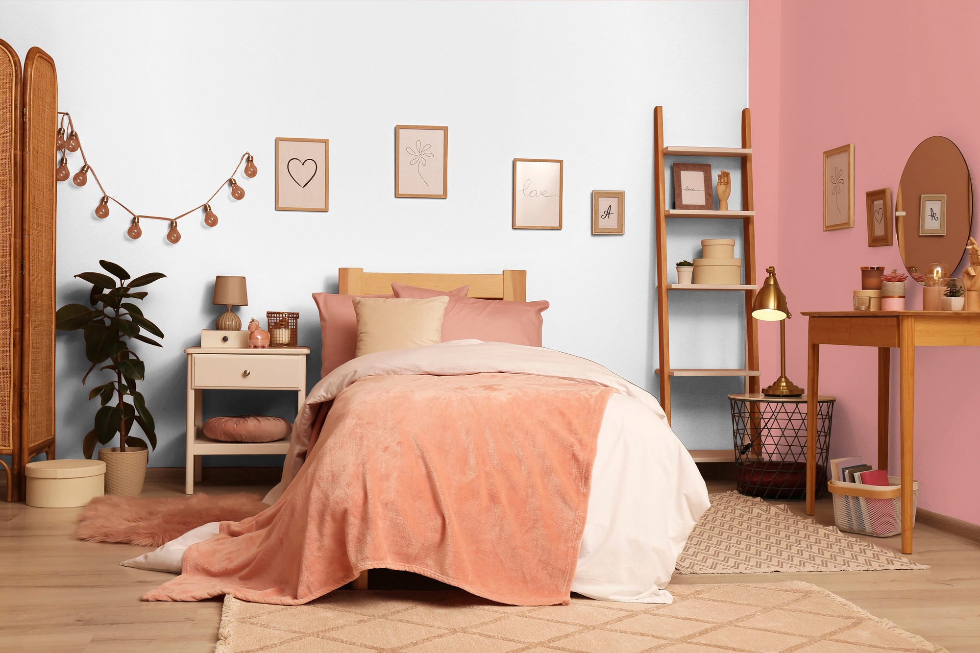 A.S. Création Wandfarbe »Premium Innenwandfarbe PURO Tuchmatt peachy pink« ideal für Wohnzimmer, Schlafzimmer, Flur und Küche, Farbwelt Pink