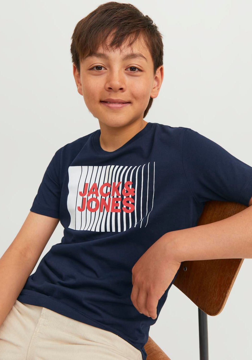 Jack & Jones Junior Kurzarmshirt »JJECORP bietet Bewegungsfreiheit, stylisch, bequem«, bedruckt, casual, regular fit, Rundhals