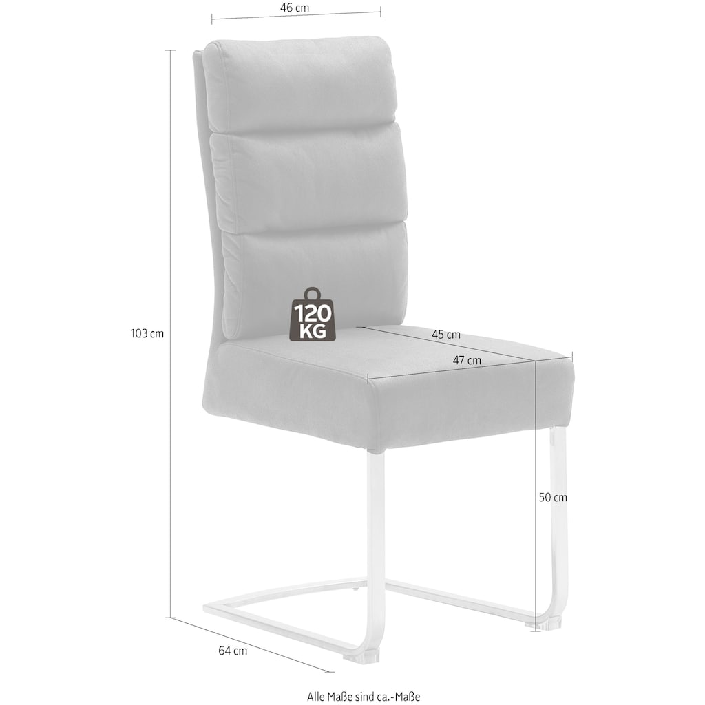 MCA furniture Freischwinger »Rochester«, (Set), 2 St., Flachgewebe