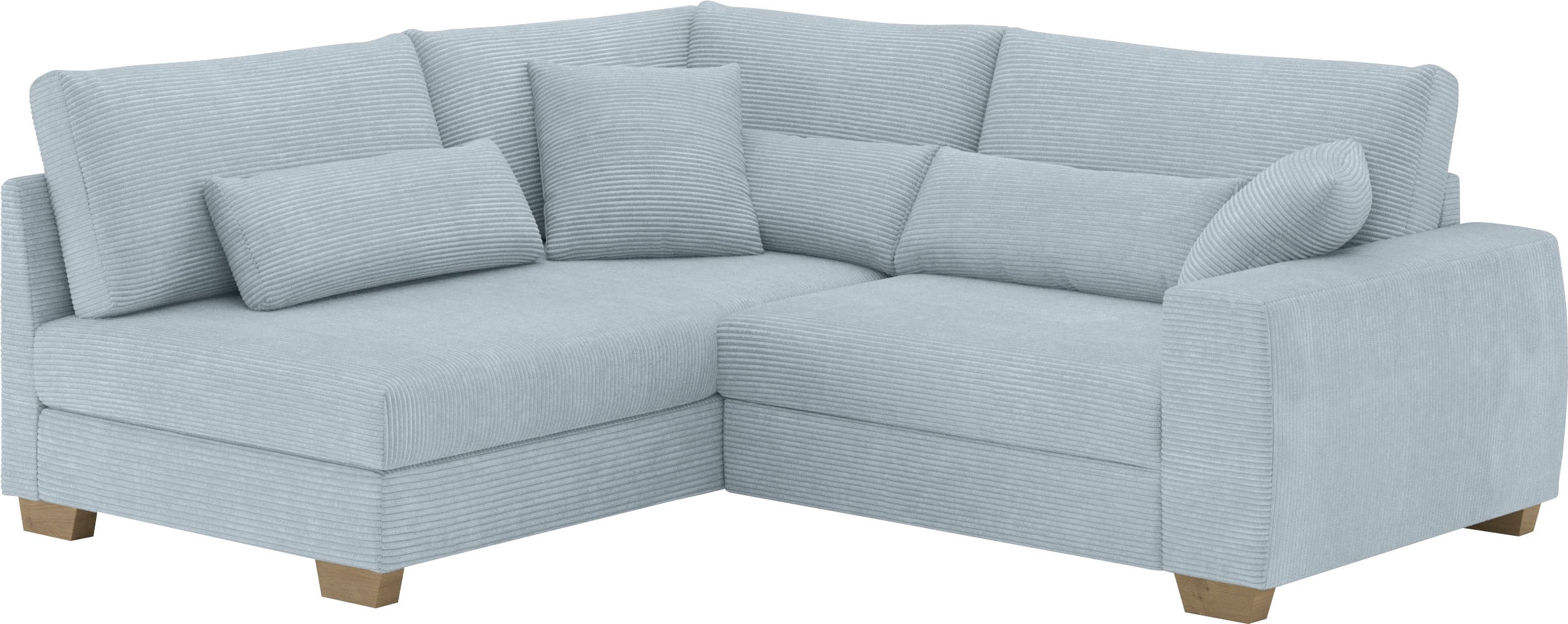 Mr. Couch Ecksofa »Hilla L-Form« Mit Federkern, wahlweise mit Bettfunktion günstig online kaufen