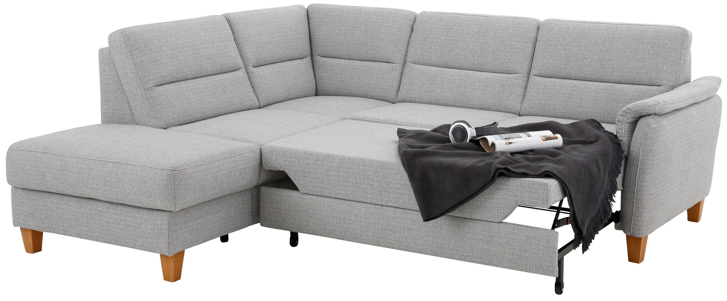 Home affaire Ecksofa »Palmera L-Form«, Federkern, wahlweise mit Bettfunktion und mit/ohne Stauraum