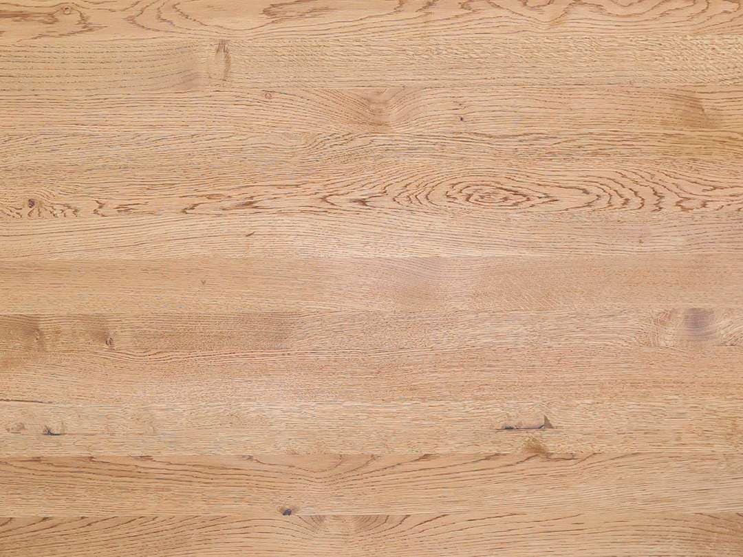 OTTO home Couchtisch »Lovran, Wohnzimmertisch, Sofatisch, Beistelltisch, Kaffeetisch« Runder Tisch (Ø60) aus Wildeiche Natur/Smoke mit Konus-Lamellenfuß