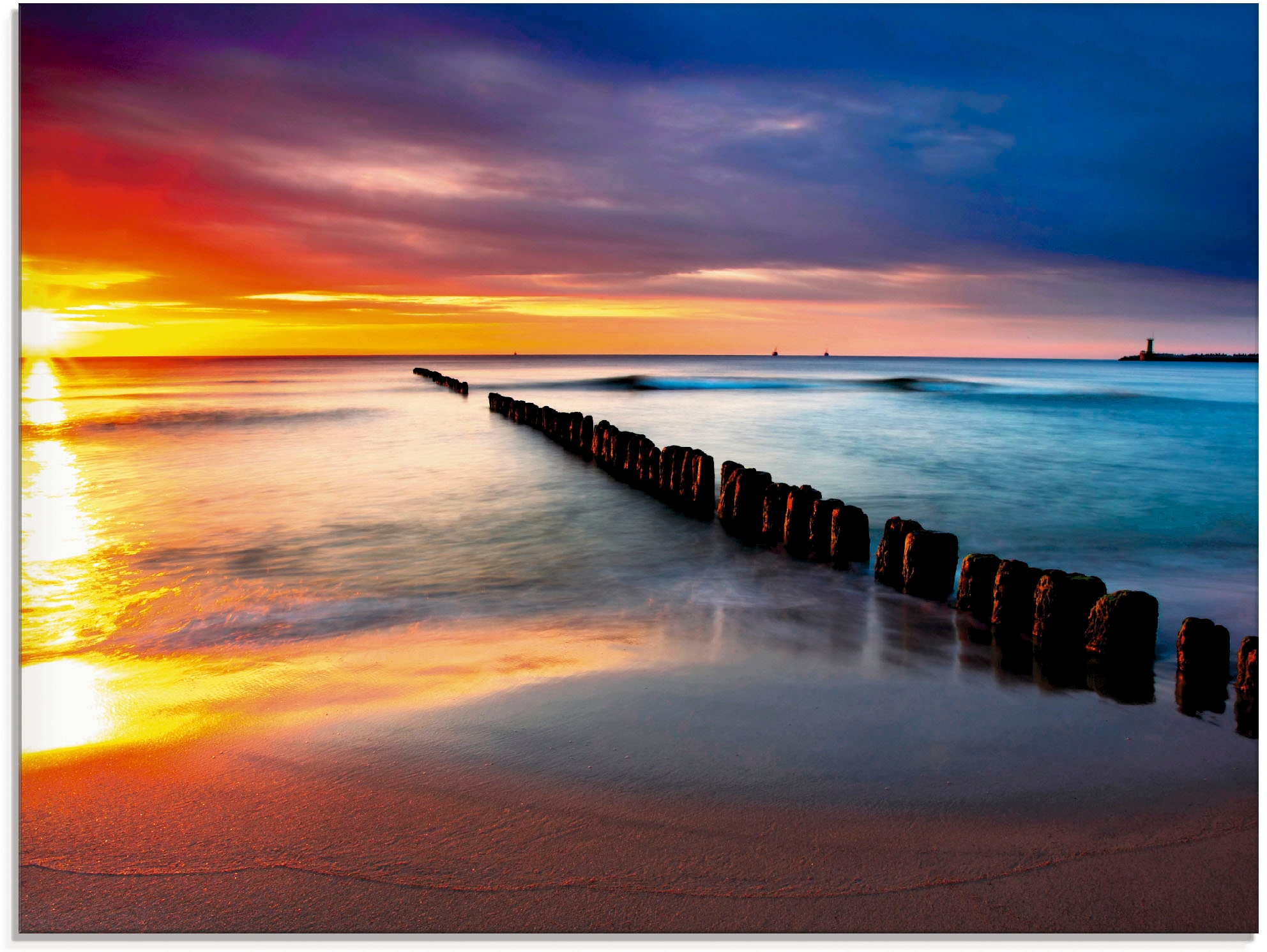 Artland Glasbild "Ostsee mit schönem Sonnenaufgang", Strand, (1 St.), in ve günstig online kaufen