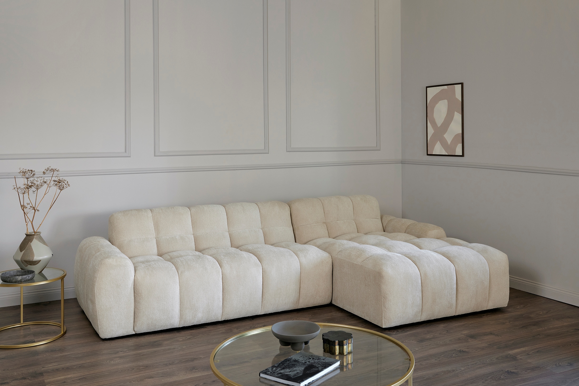 Jahnke Ecksofa »RELAX BUBBLE CORNER« Platz für bis zu 5 Personen,Taschenfederkernpolsterung,L-Form,B:305 cm