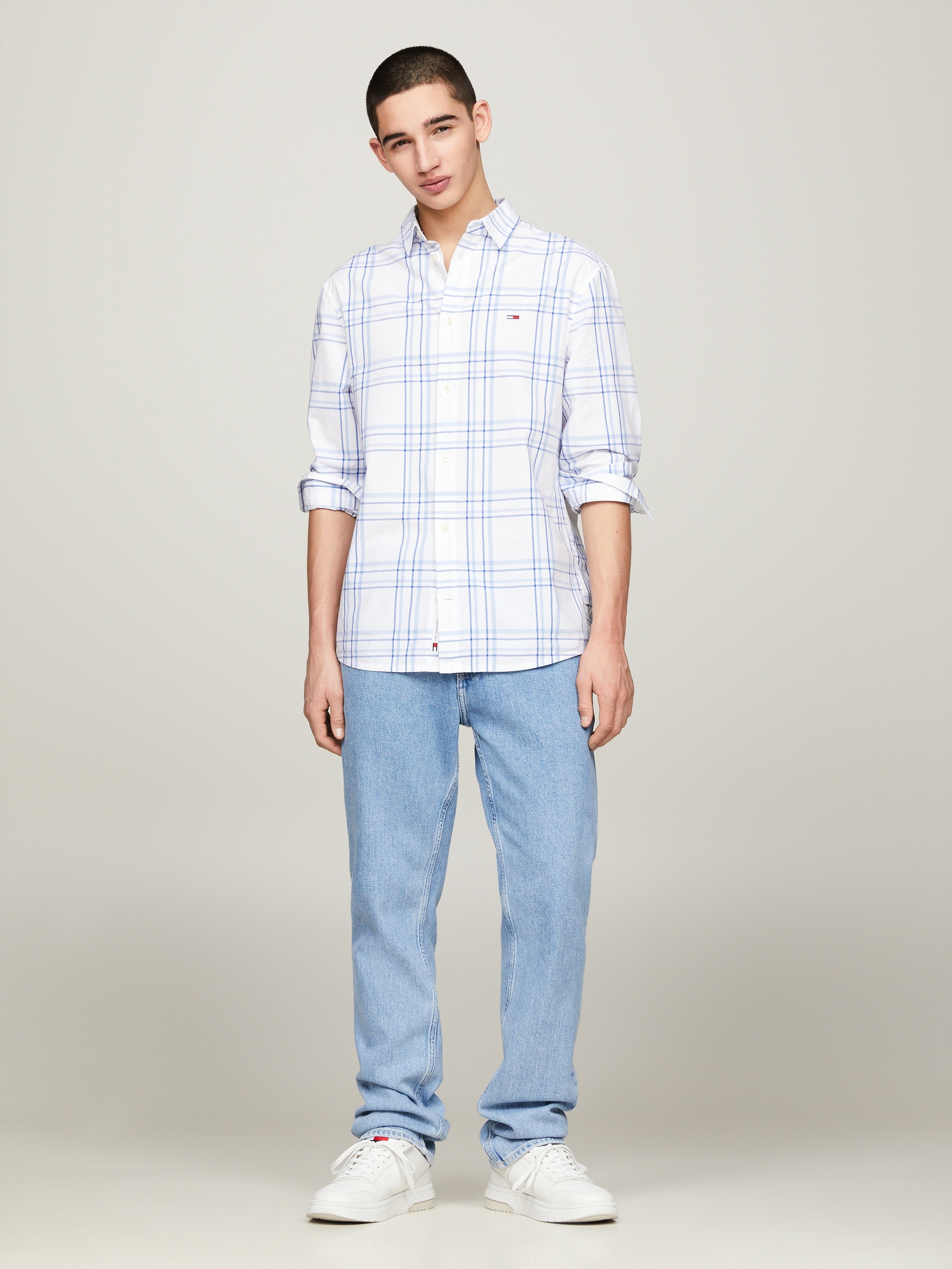 Tommy Jeans Langarmhemd »TJM REG POPLIN CHECK SHIRT«