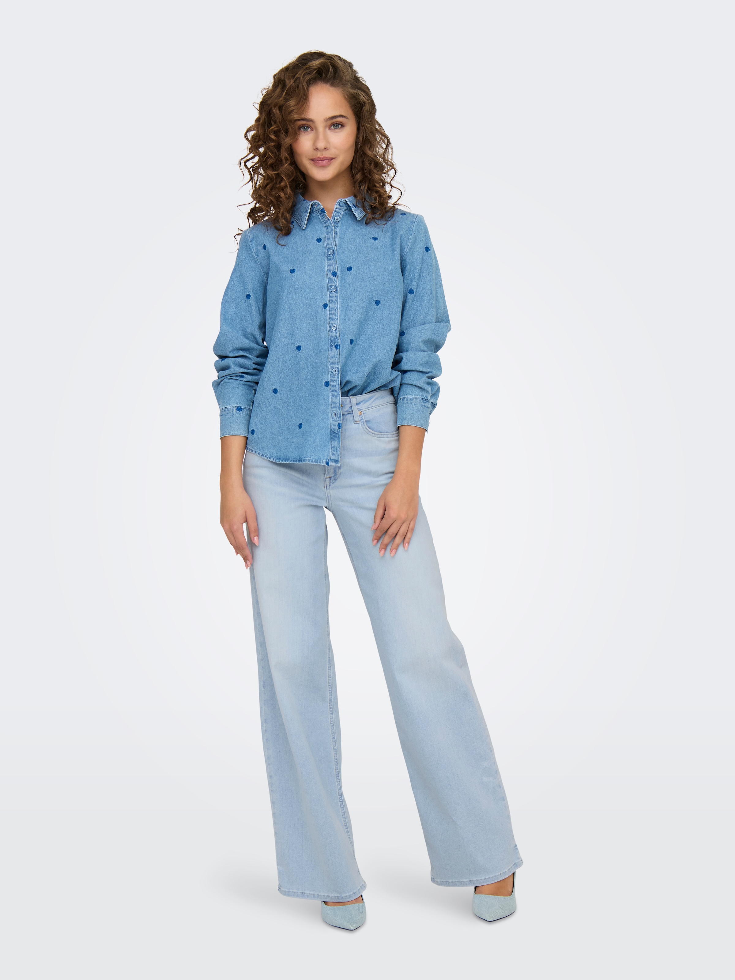 ONLY High-waist-Jeans »ONLMADISON BLUSH HW WIDE DNM CRO495 NOOS«, mit Eingrifftaschen