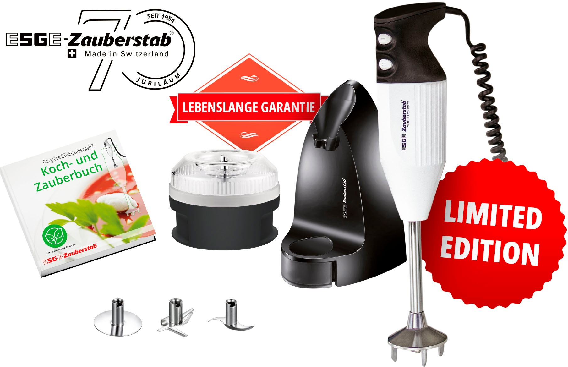 Esge Stabmixer »Zauberstab® Petticoat Edition 99205«, 180 W, lebenslange Herstellergarantie