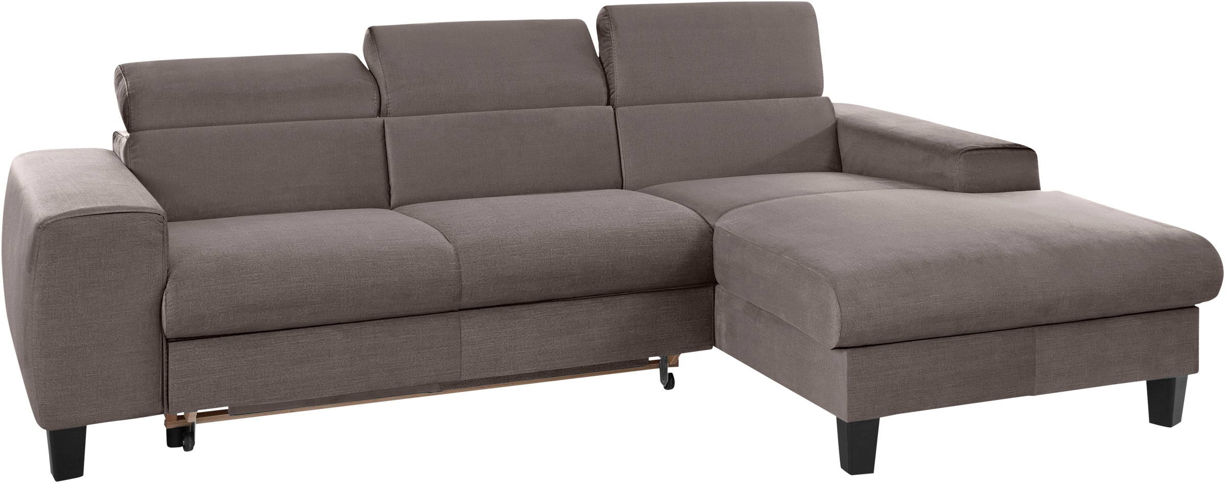 COTTA Ecksofa »Morven L-Form mit Kopfteilverstellung«, wahlweise mit Bettfunktion, Bettkasten & Wireless-Charger
