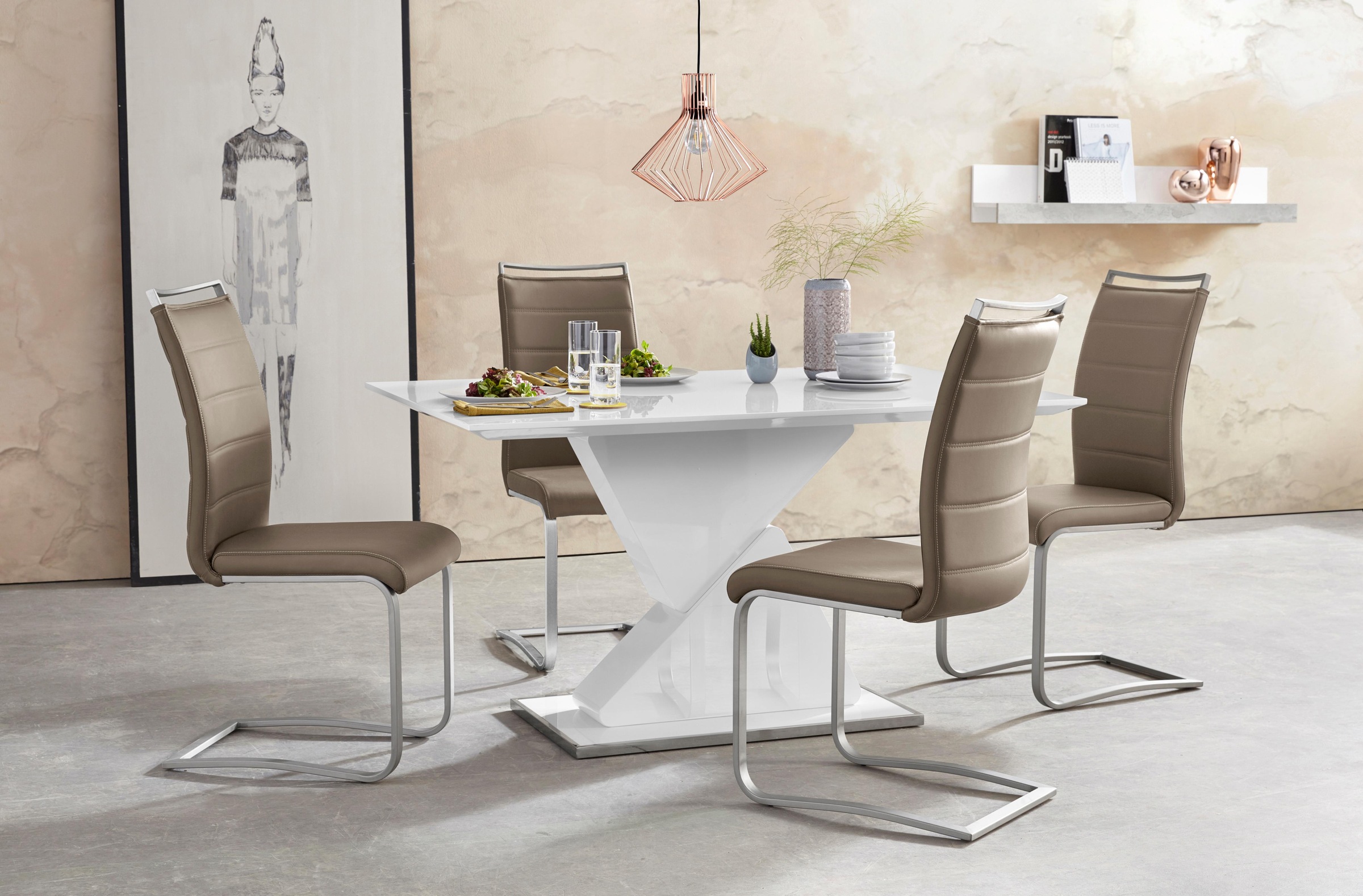 MCA furniture »Pescara«, Kunstleder, Stuhl Freischwinger (Set), belastbar 2 Kg online 120 bis bestellen St