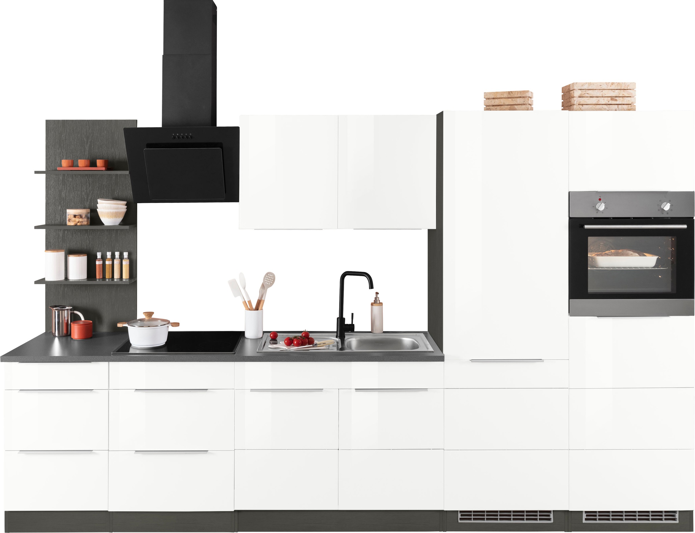 KOCHSTATION Küchenzeile »KS-Brindisi Breite 330 cm«, wahlweise mit E-Geräte günstig online kaufen
