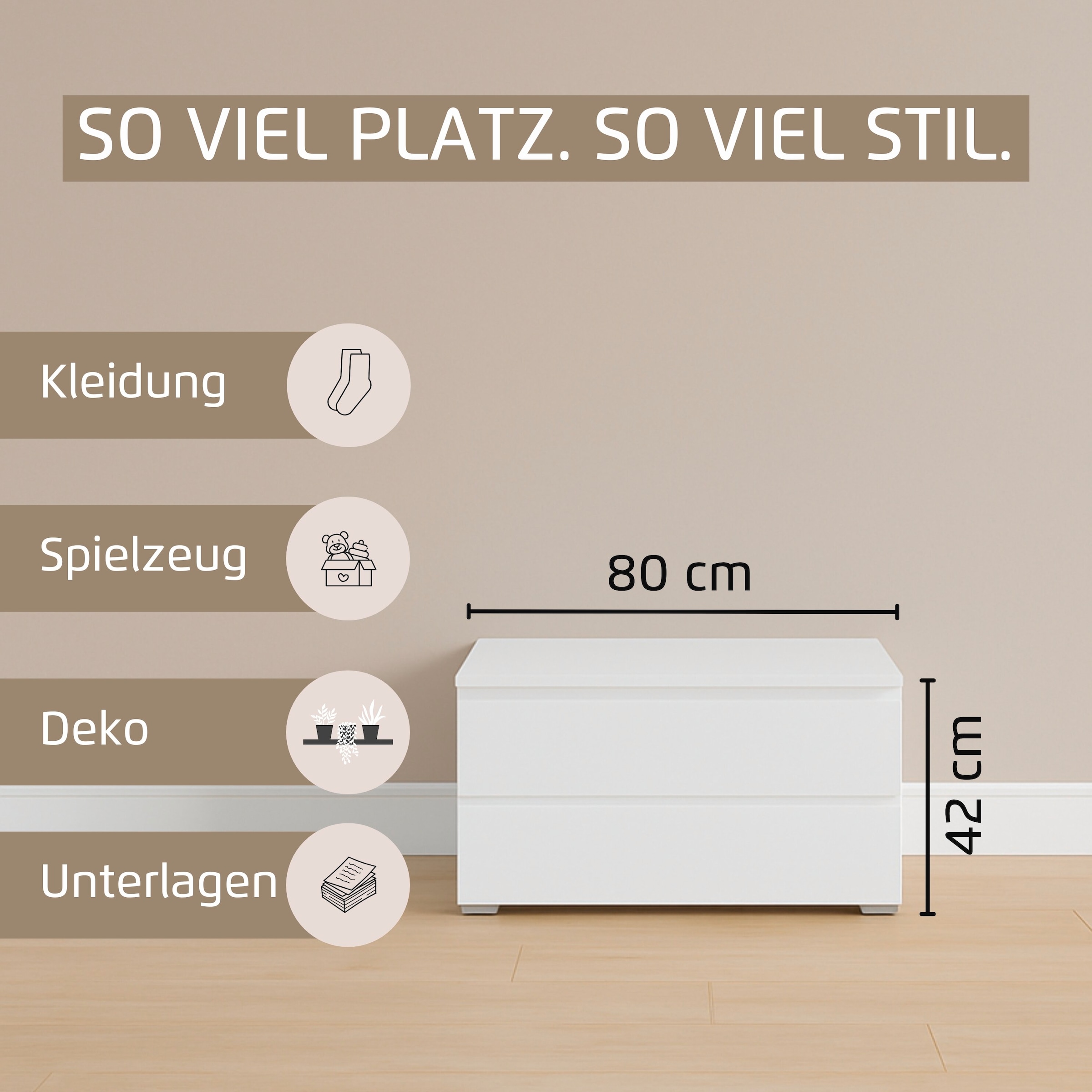 rauch TV-Board »Joel« Breite 80 oder 120 cm,  praktische und geräumige Schubladen MADE IN GERMANY