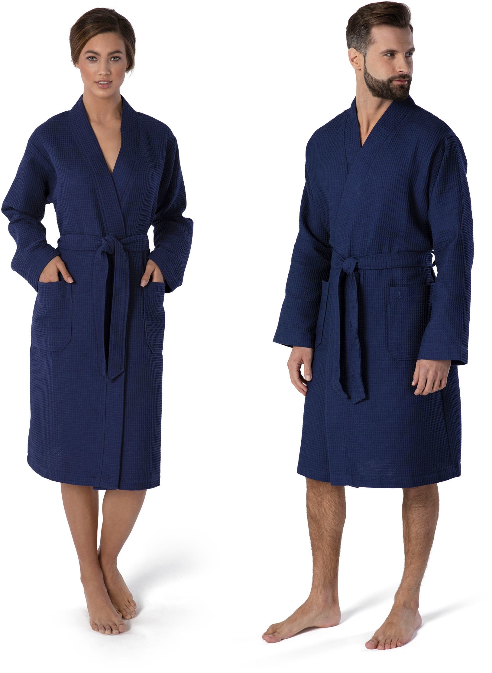 Kimono »Homewear«, (1 St.), Piquée-Oberfläche