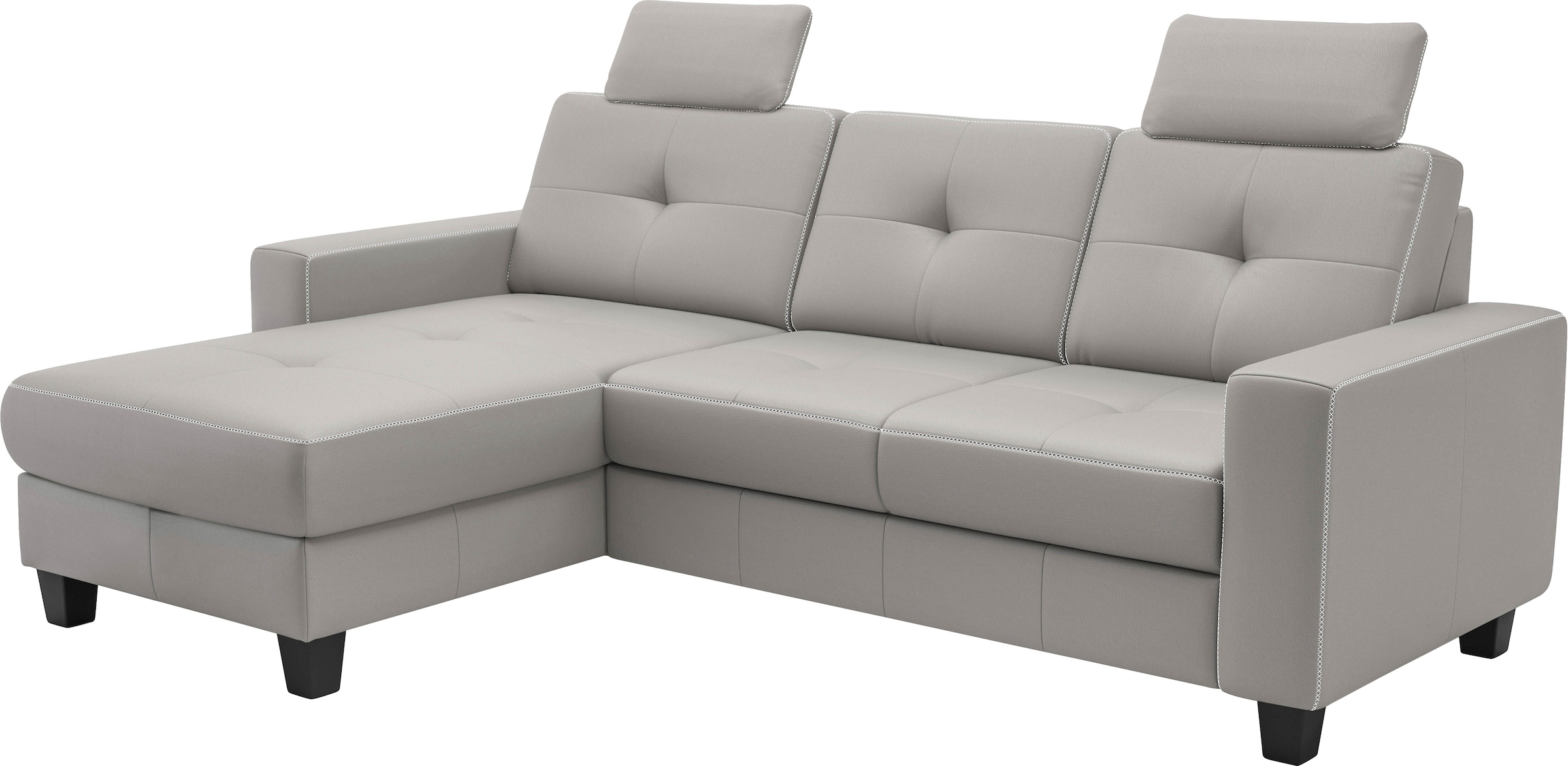 Places of Style Ecksofa »Varese«, wahlweise mit Bettfunktion und Bettkasten