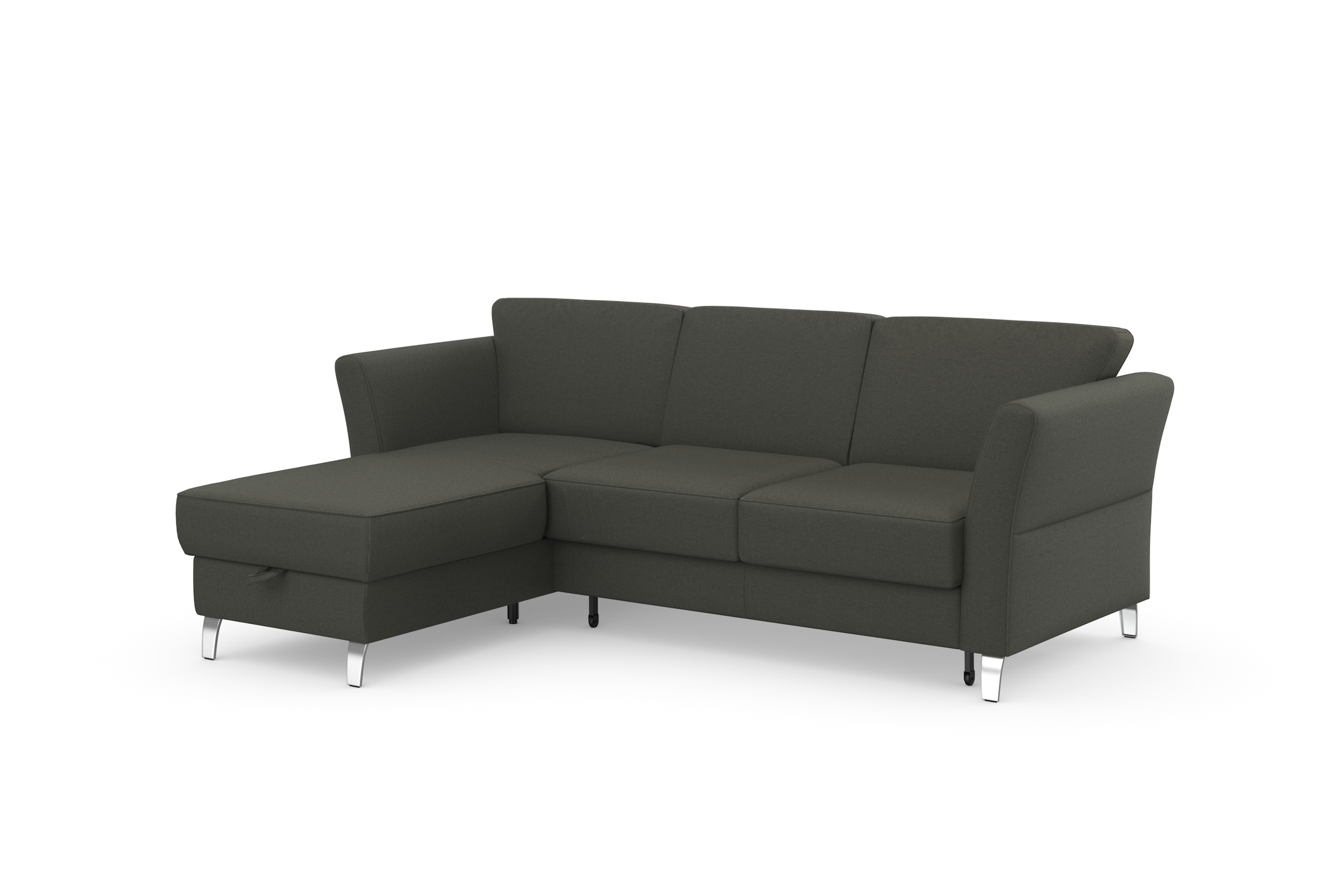 sit&more Ecksofa »Visby L-Form«, wahlweise mit Bettfunktion und Bettkasten, frei im Raum stellbar