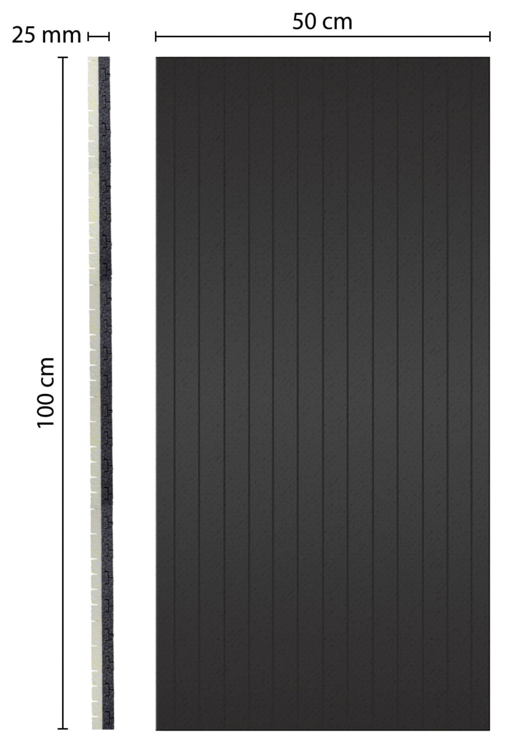 Schellenberg Rollladenkasten-Dämmung 2-teilig, 100 x 50 x 2,5 cm