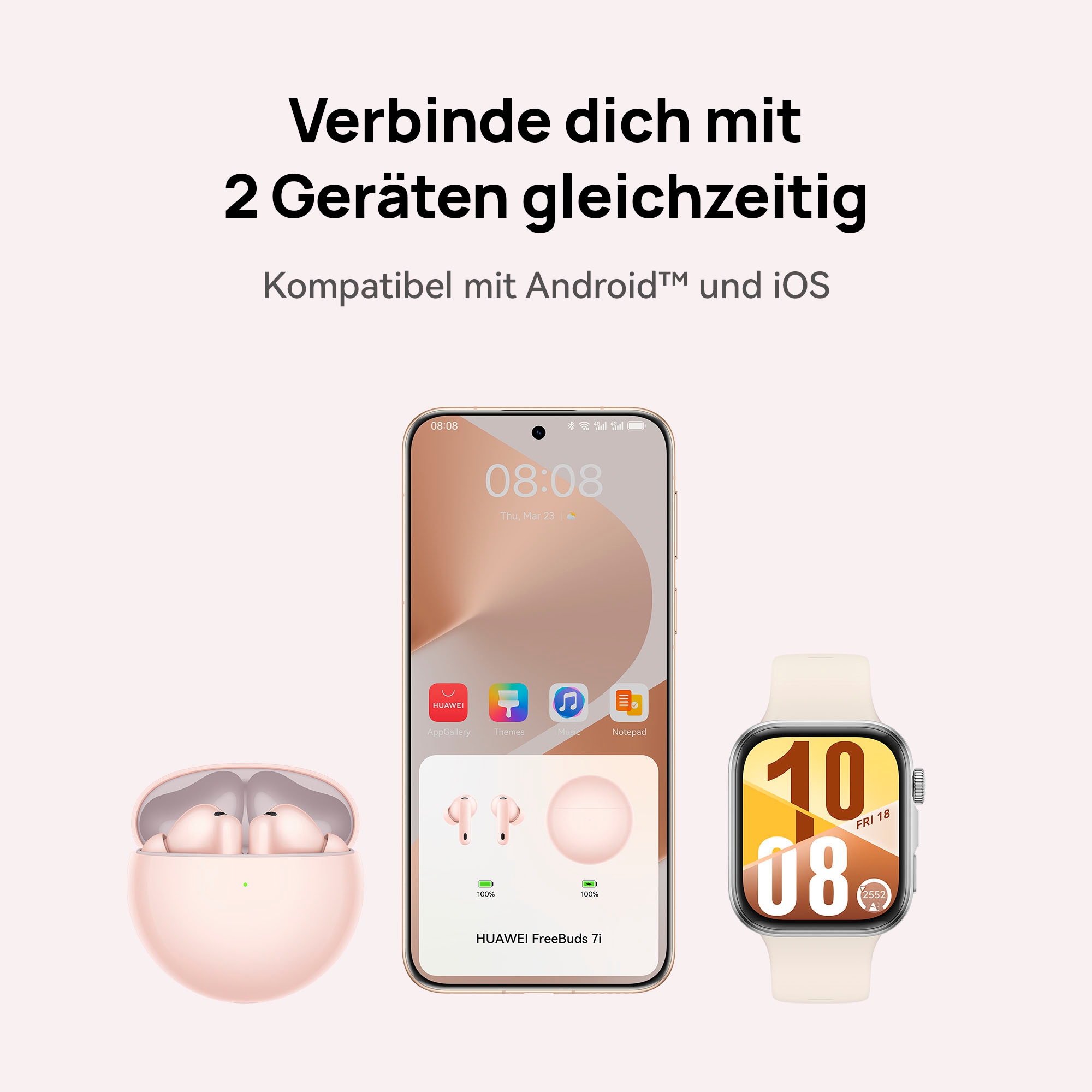 Huawei wireless In-Ear-Kopfhörer »FreeBuds 7i« A2DP Bluetooth Active Noise Cancelling (ANC) | True Wireless