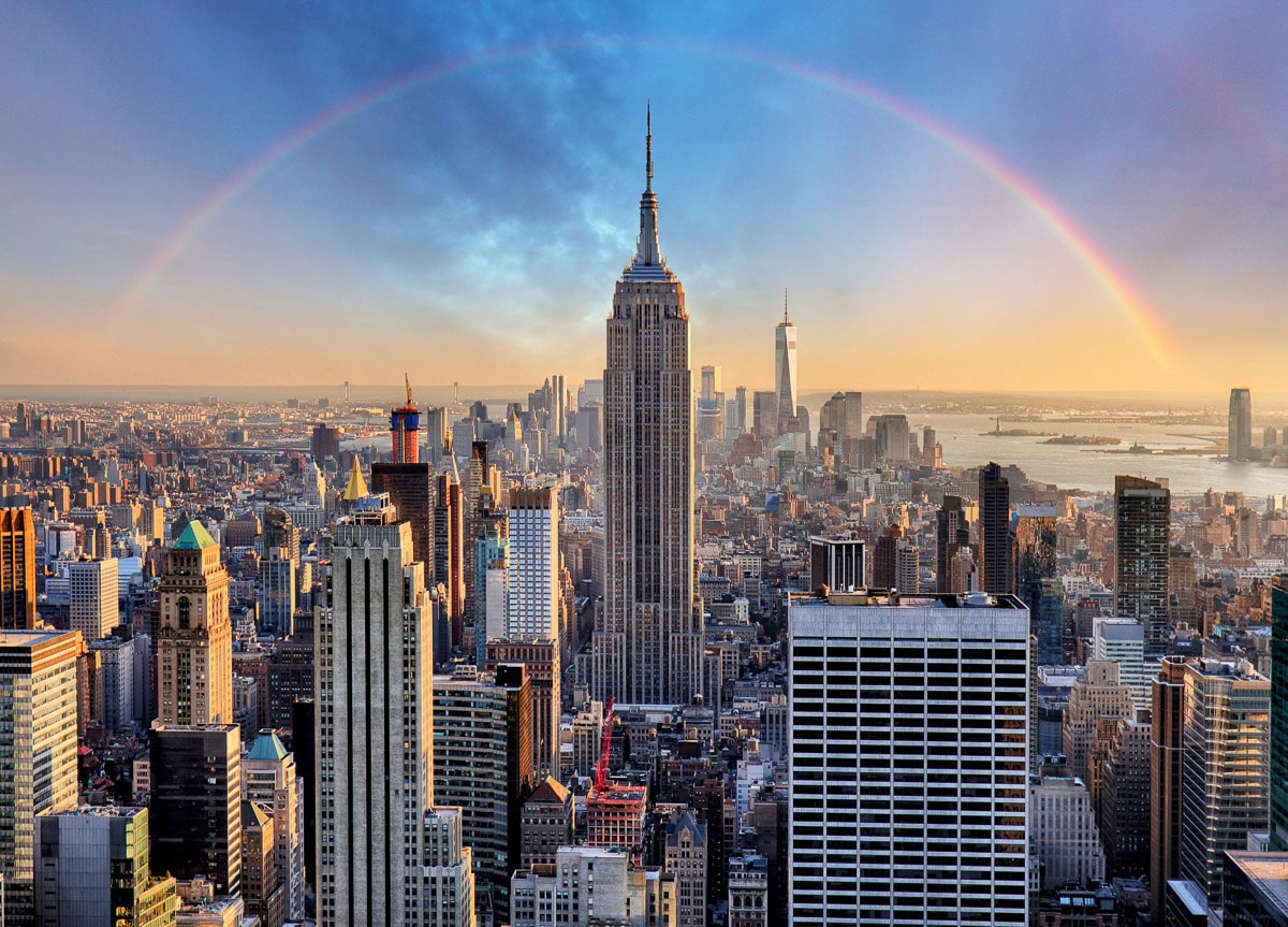 Papermoon Fototapete »New York mit Regenbogen« günstig online kaufen