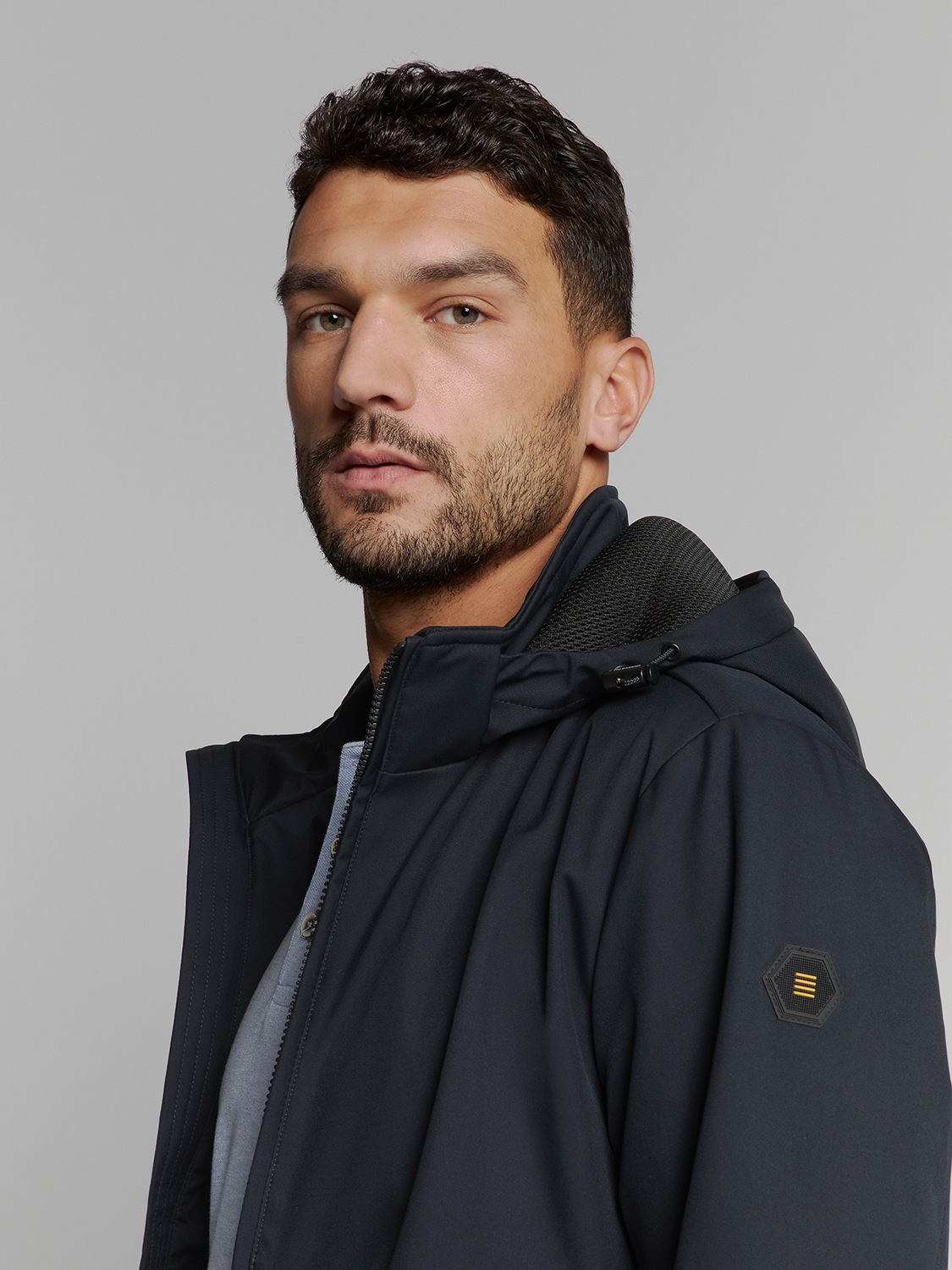 NO EXCESS Kurzjacke »No Excess Jacke mit abnehmbarer kapuze«