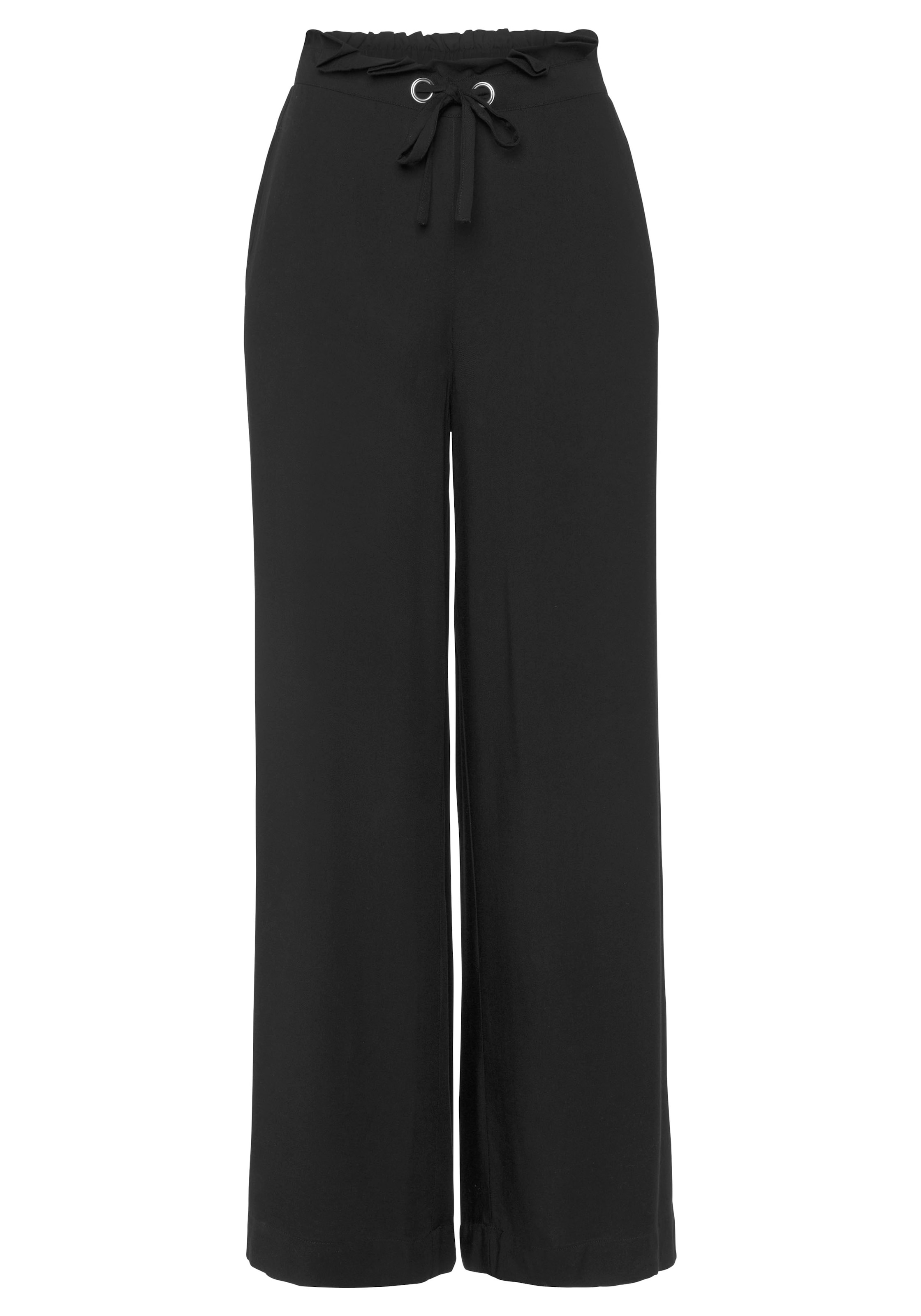 LASCANA Paperbag-Hose, mit weitem Bein und Taschen, Wide-Leg, Stoffhose, casual, elegant