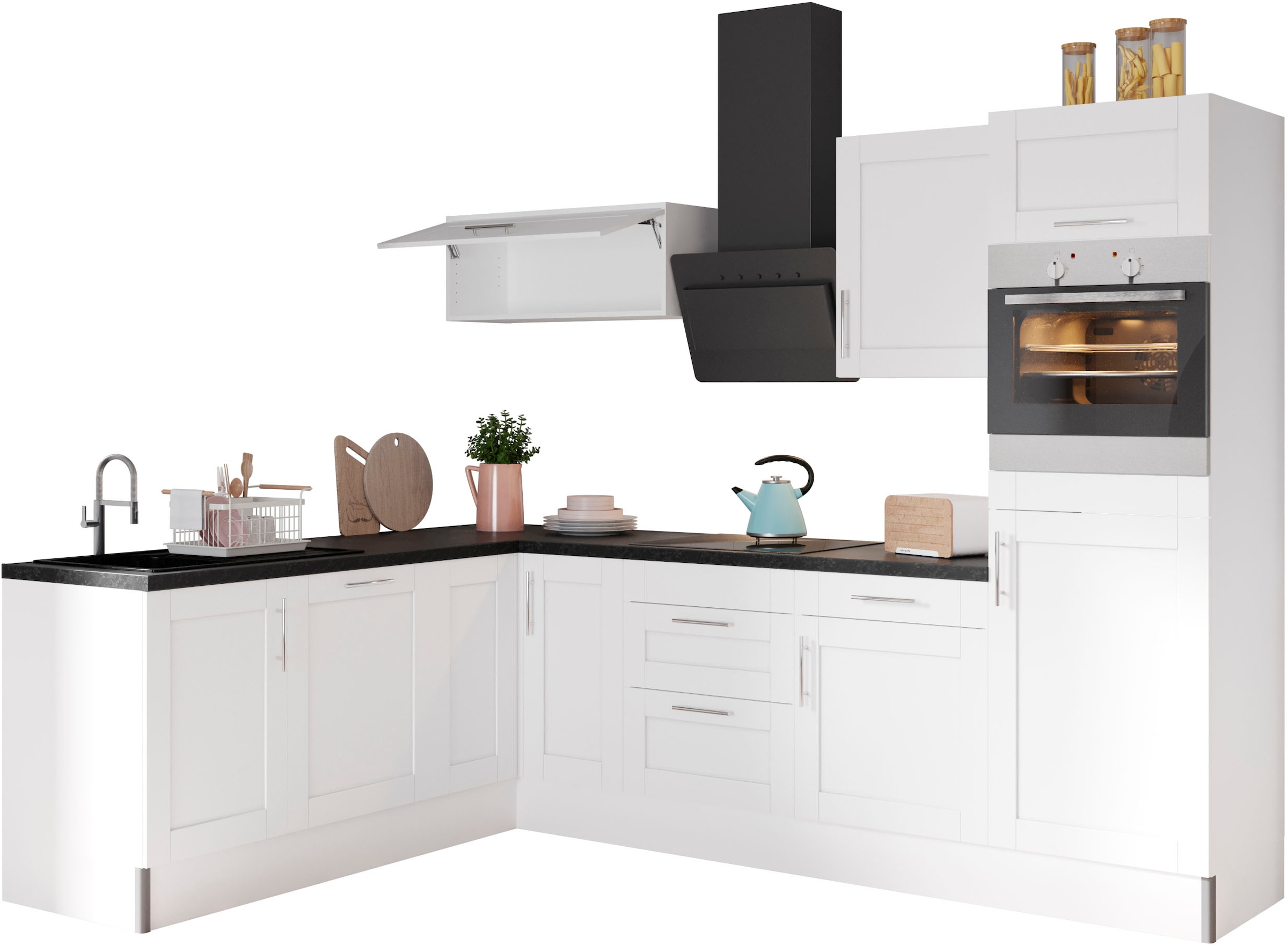 OPTIFIT Küche »Ahus«, 200 x 270 cm breit, wahlweise mit E-Geräten, Soft  Close Funktion auf Raten bestellen | Küchenzeilen ohne Geräte