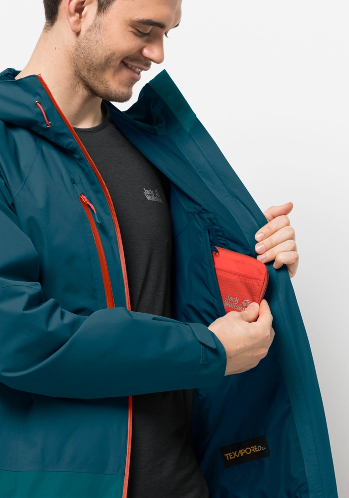 Jack Wolfskin Outdoorjacke »EAGLE PEAK 2L JKT M«, mit Kapuze