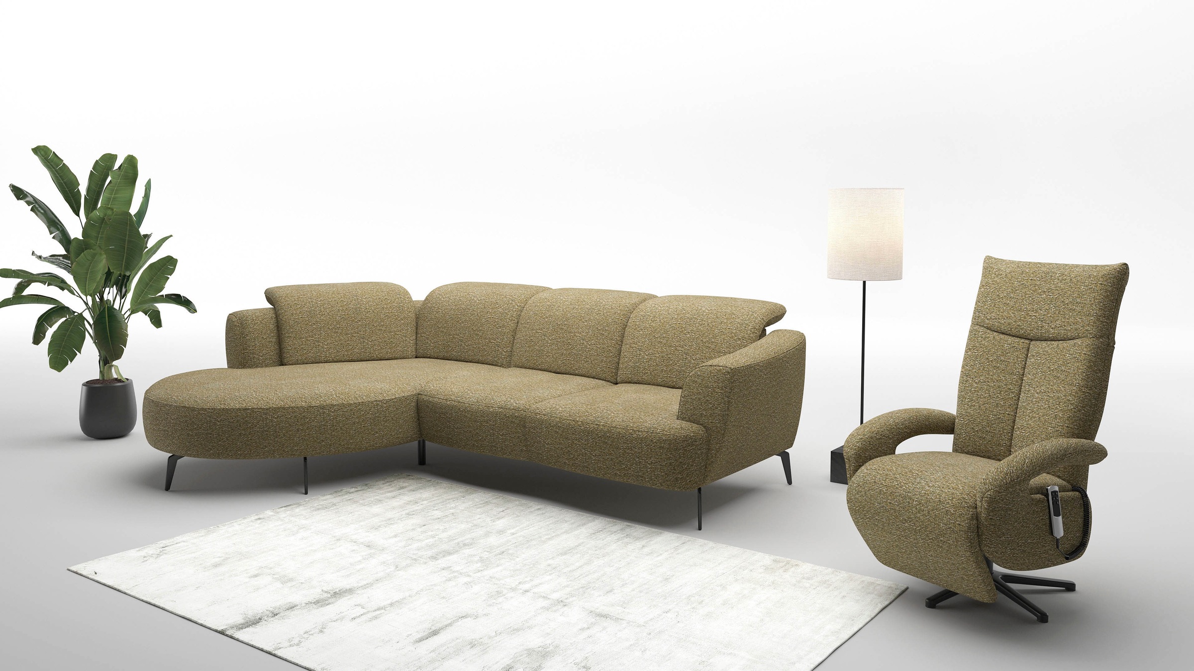 sit&more Ecksofa »Zoe«, ink.Sitztiefenverstellung, wahlweise mit Kopfteilverstellung