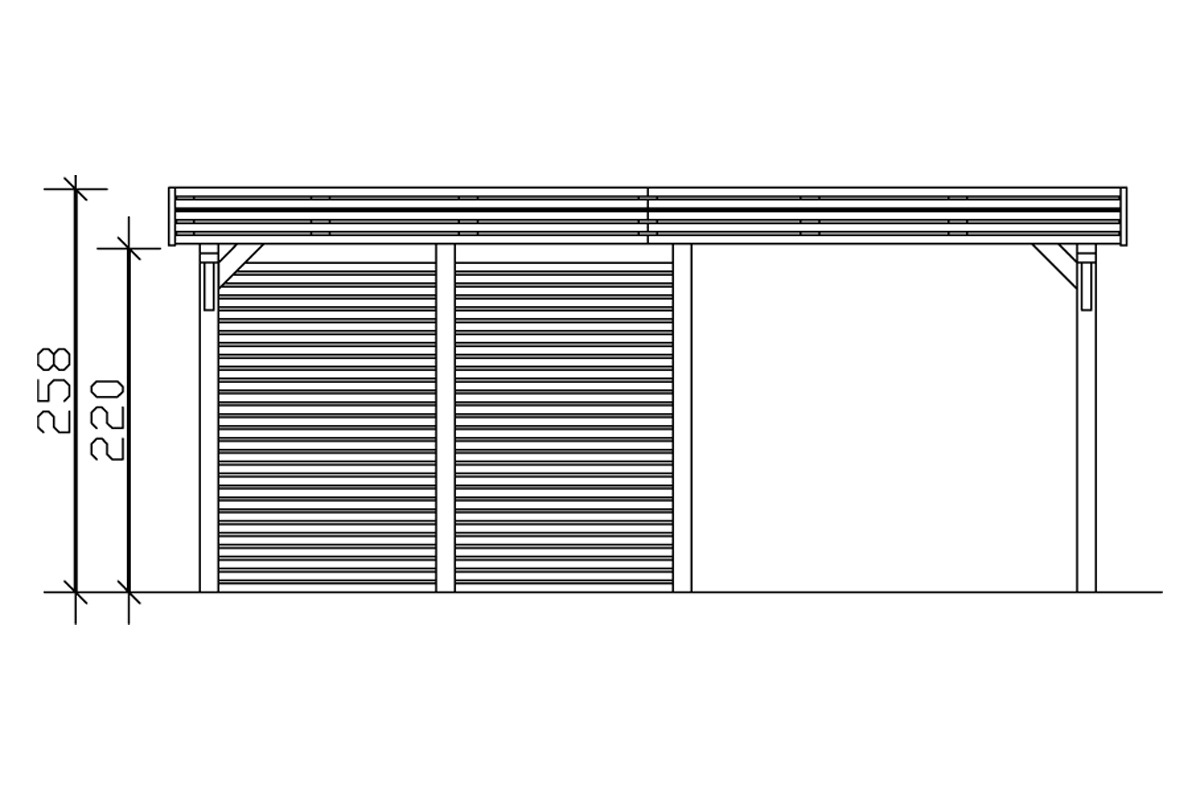 Skanholz Doppelcarport »Spessart«, Leimholz-Nordisches Fichtenholz, 550 cm, weiß