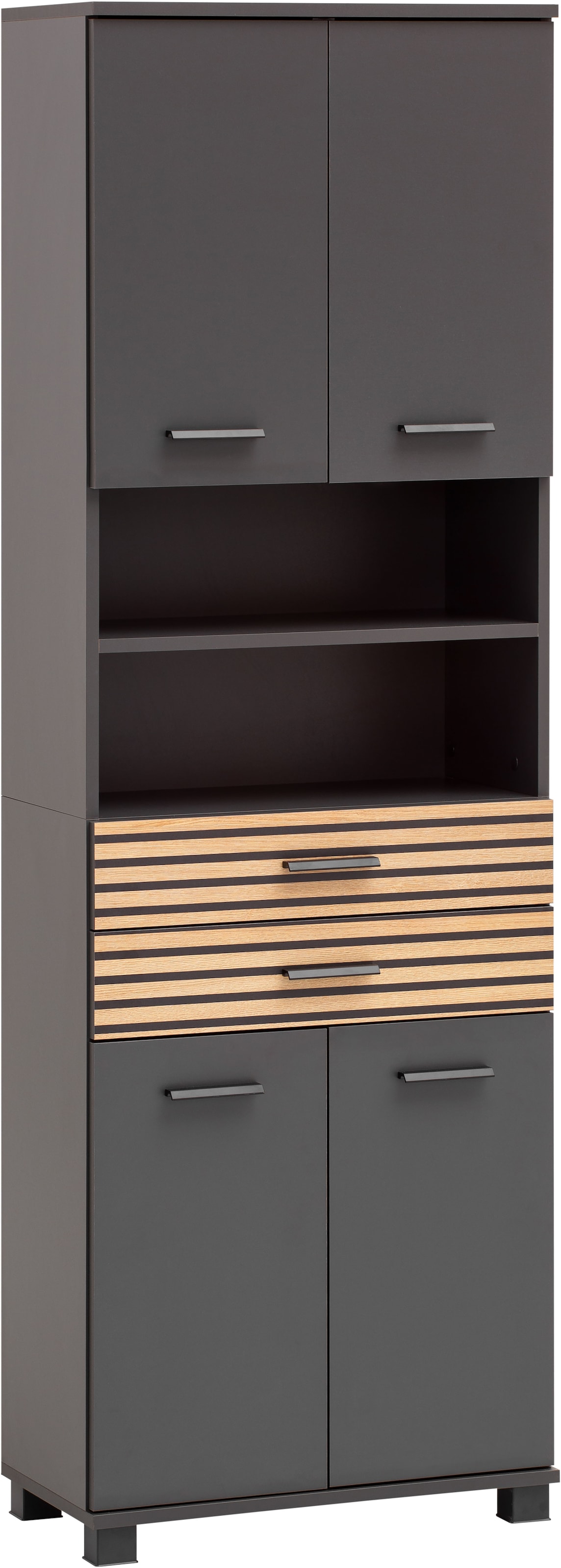 Schildmeyer Hochschrank »Katta, Breite 59 cm«, Schubladenfronten mit Akustikprint