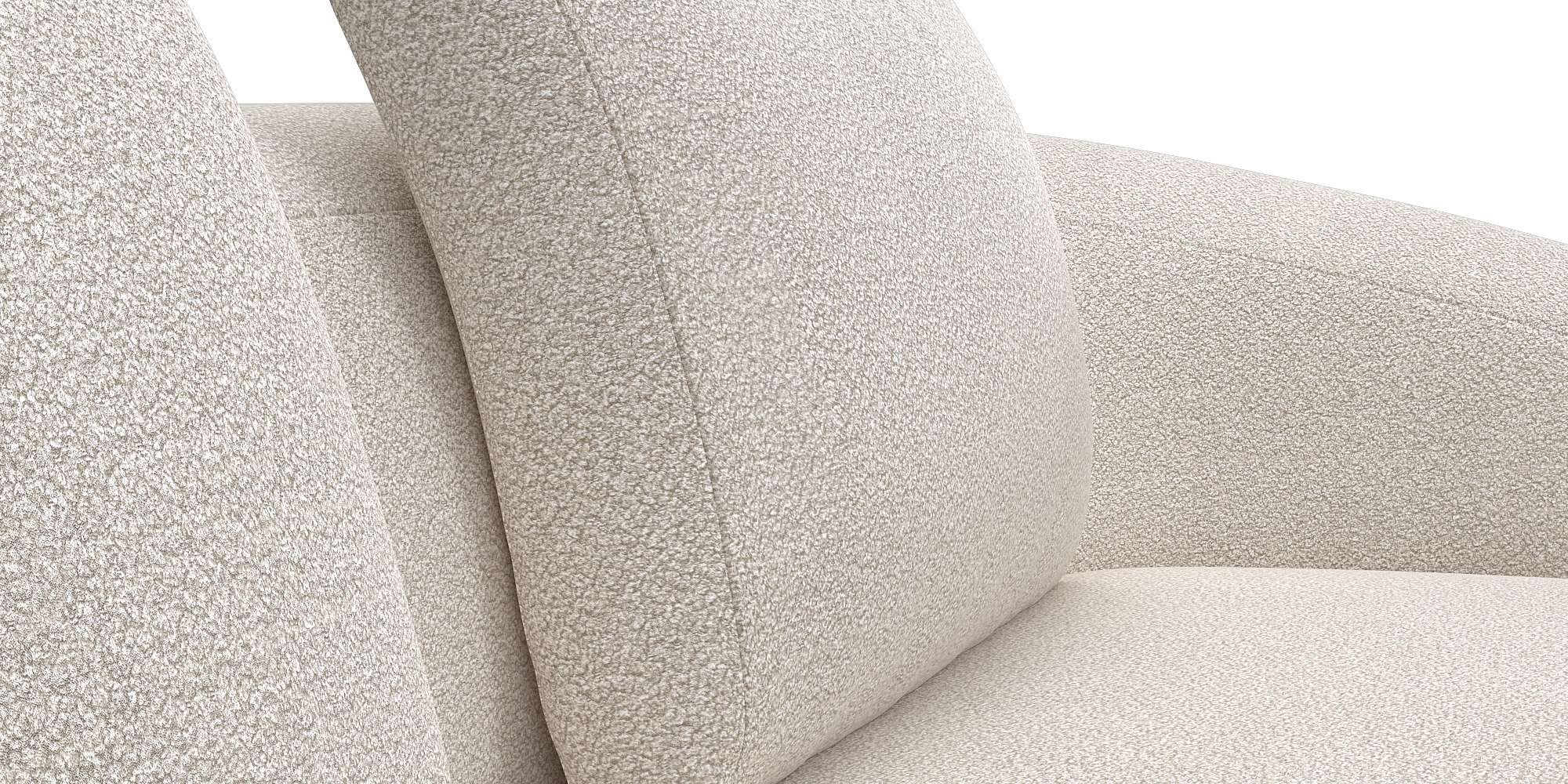 FLEXLUX Wohnlandschaft »Torino, rund, L-Form, Sofa-Ecke mit Recamiere, Longchair-Sofa«, Modernes, organisches Sofa-Design, Kaltschaum, Wellenunterfederung