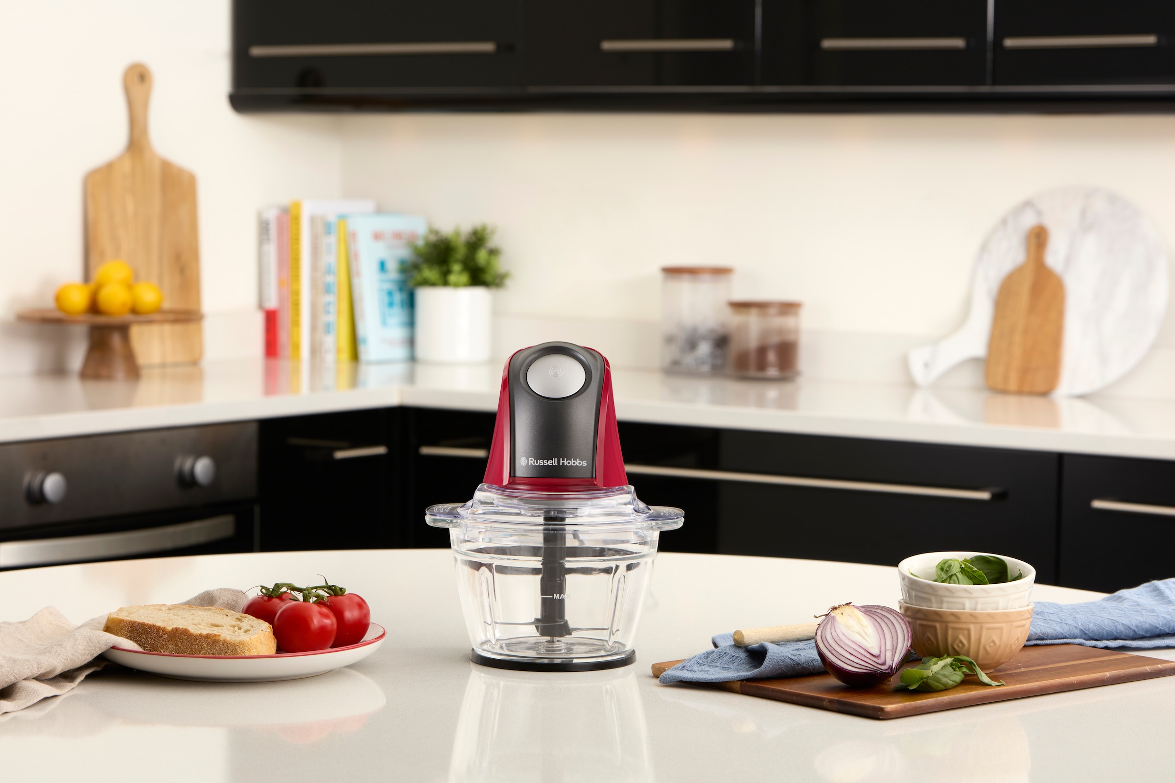 RUSSELL HOBBS Zerkleinerer »Desire 27130-56, 1L Glasbehälter mit Anti-Rutsch-Boden«, 350 W, spülmaschinengeeignetes Edelstahl Messer
