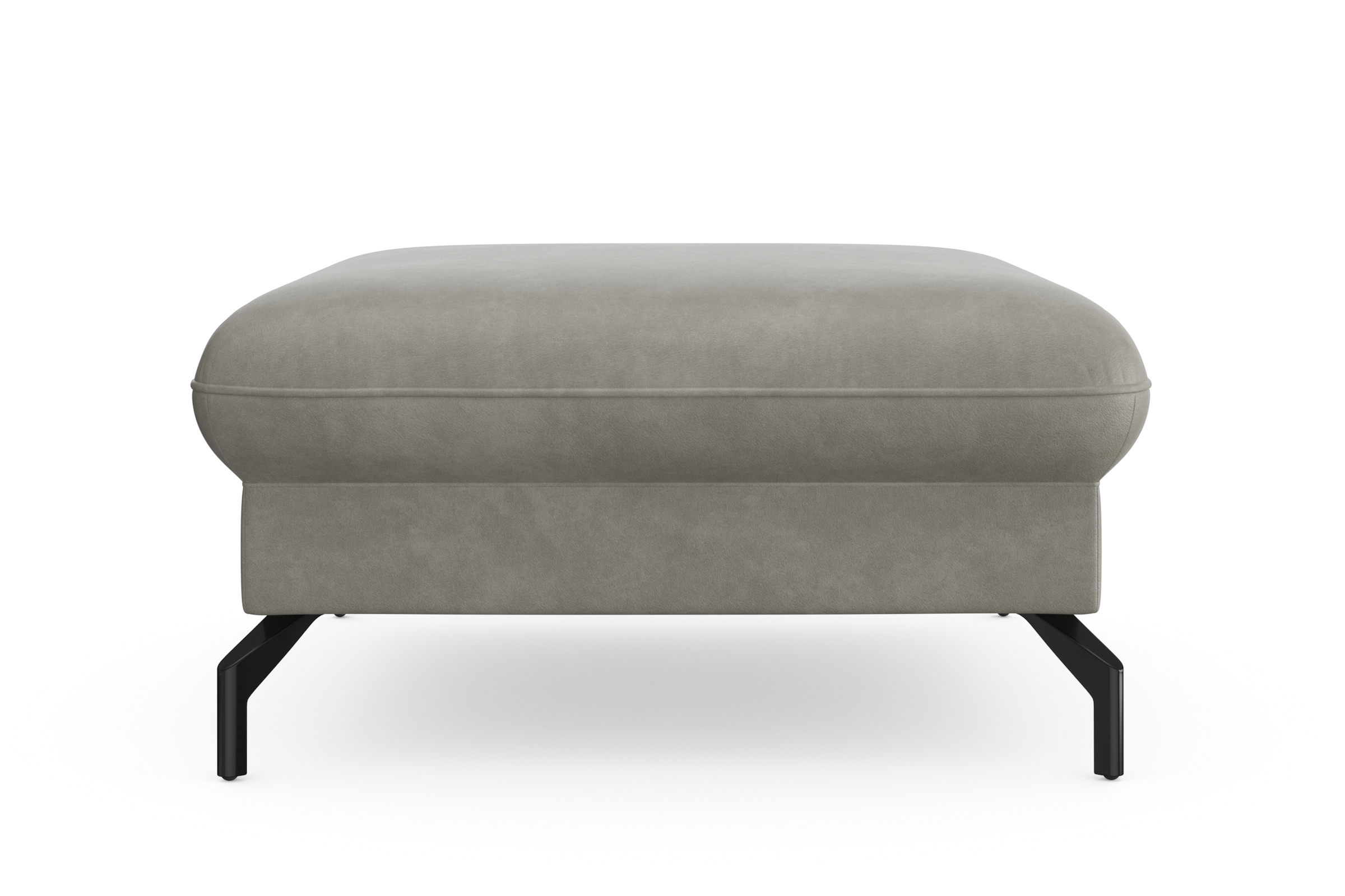 sit&more Hocker »Fashion«, inklusive Federkern, mit hochwertigen, schwarzen Metallfüßen