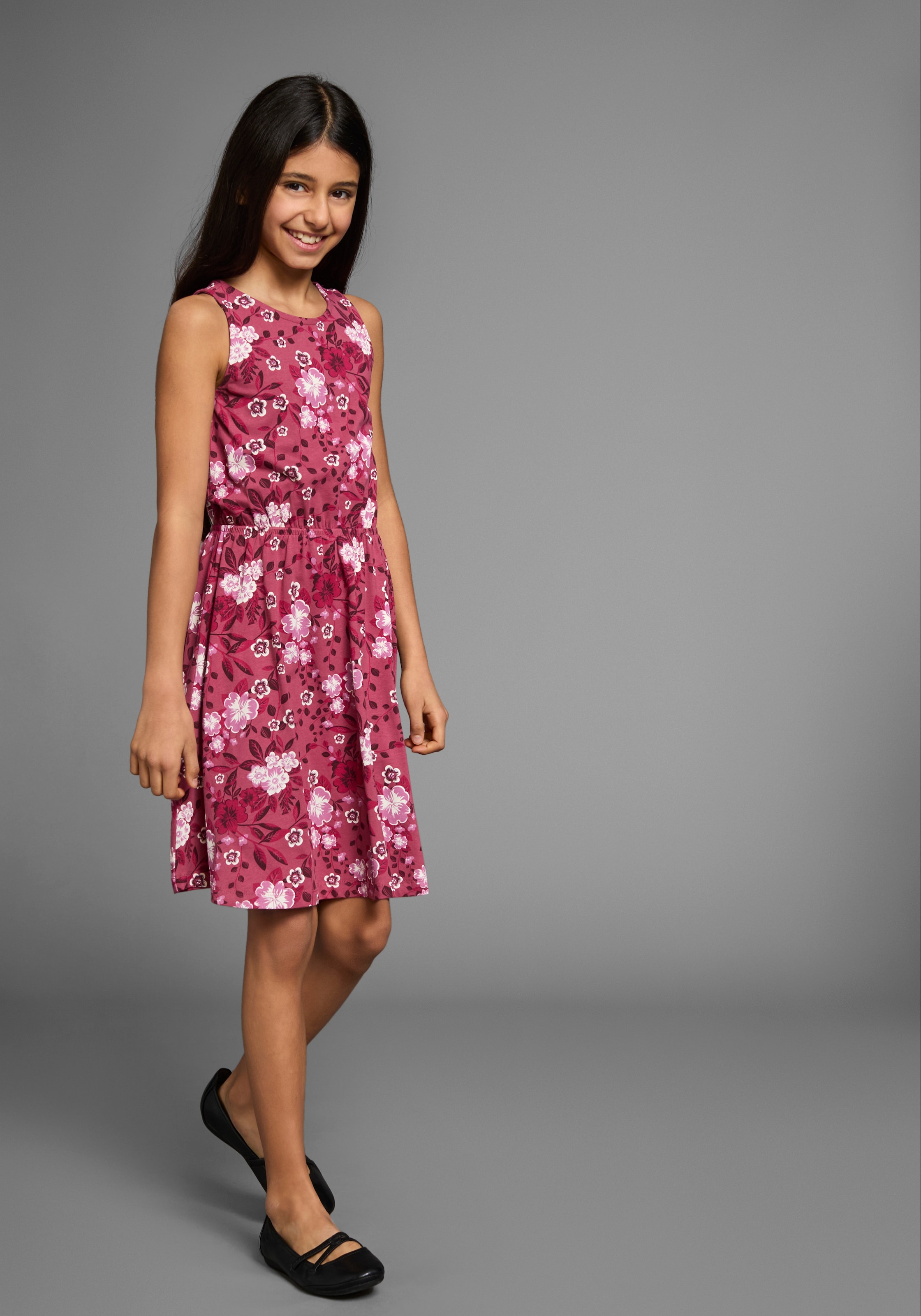 KIDSWORLD Jerseykleid festliche Anlässe,  ärmelloses Kleid,  kniefreie Länge