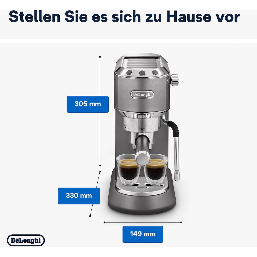 De'Longhi Siebträgermaschine »Dedica Arte EC885.GY«