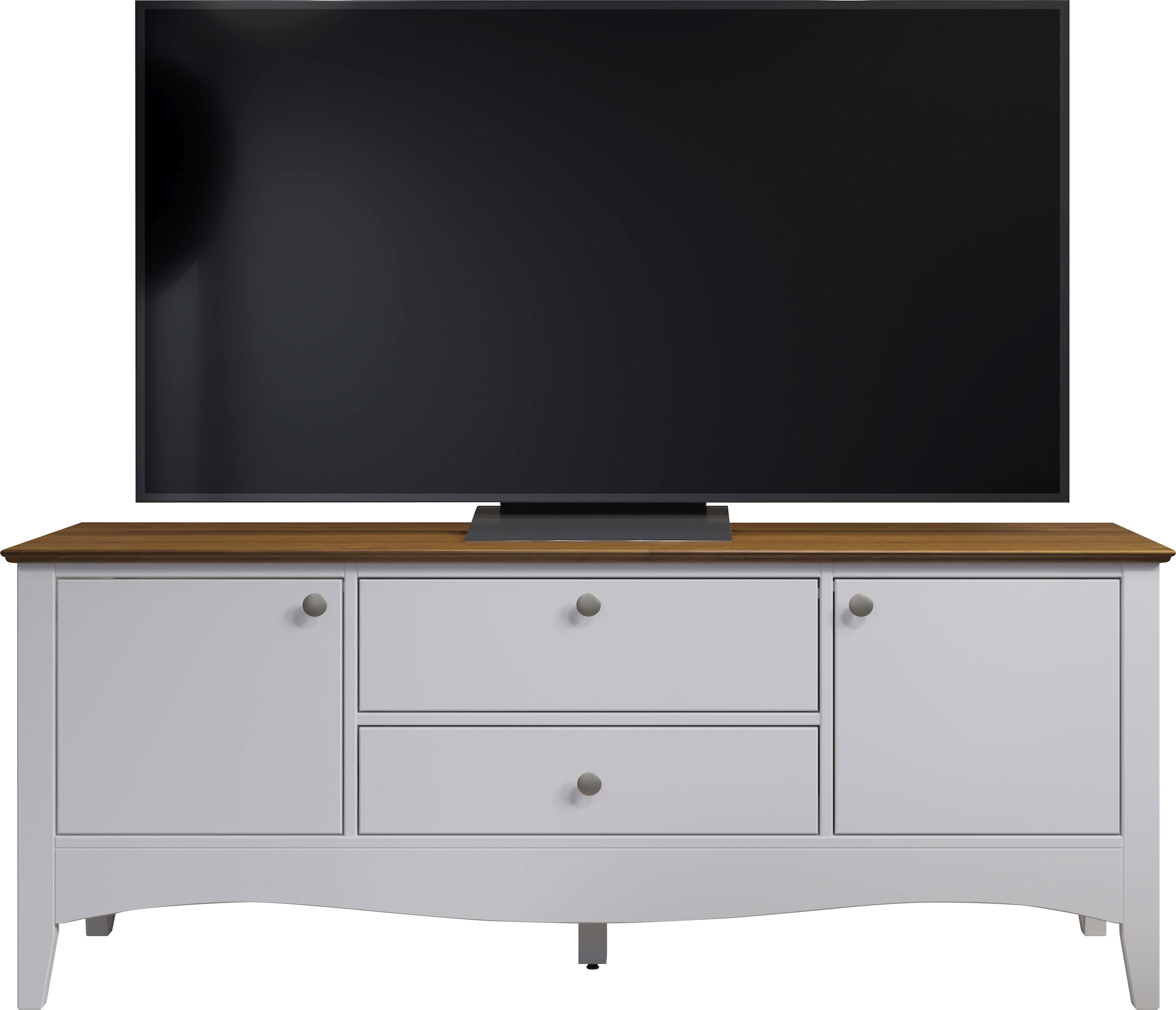 INTER-FURN TV-Board »Lissabon«, Kiefer teilmassiv, Metallgriffe, B/H/T: 140/58/42 cm