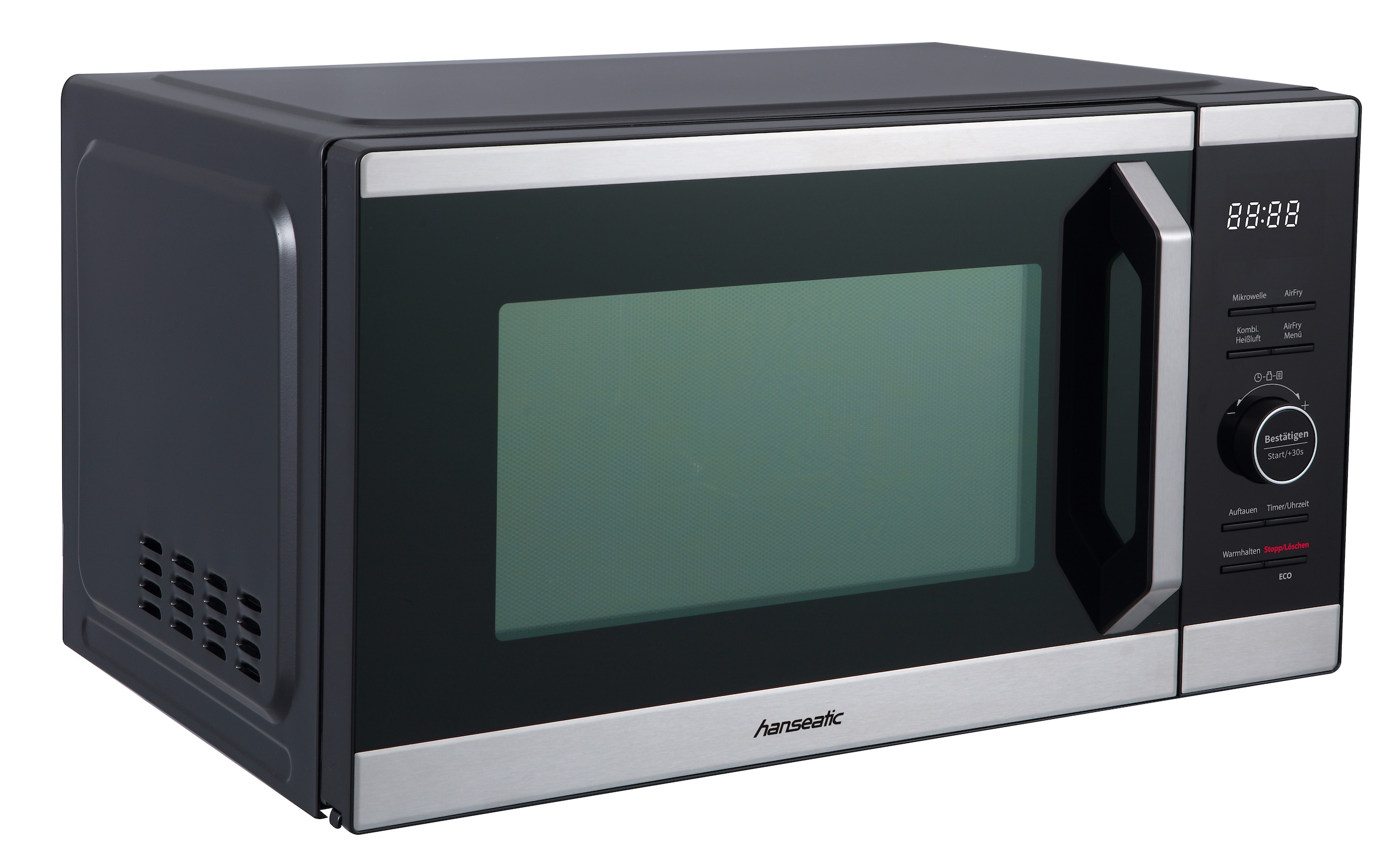 Hanseatic Mikrowelle »HM26SB3M«, Mikrowelle-Heißluft-Umluft, 1400 W, 3 in 1: Mikrowelle, Umluft und Heißluft, inkl. Grillkorb + Grillplatte